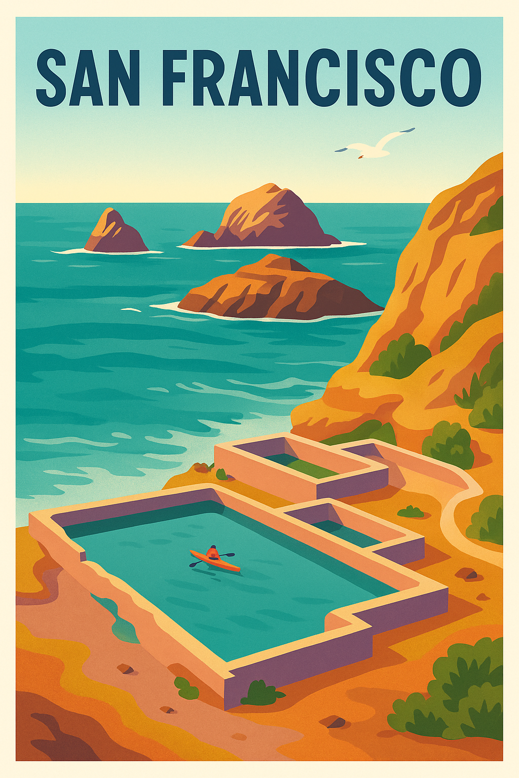 Affiche de San Francisco - Évasion côtière et nature sauvage