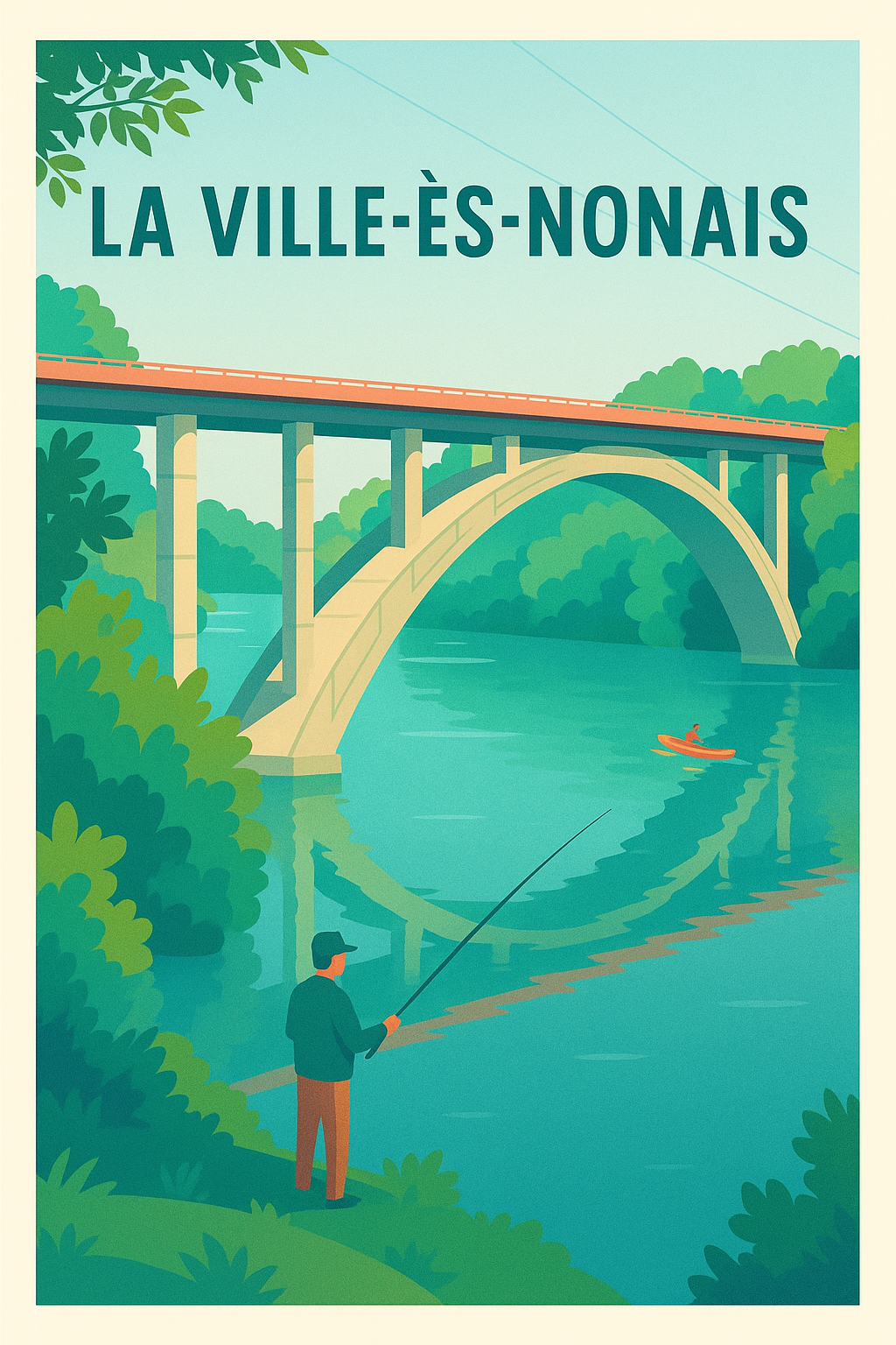 Affiche de La Ville-ès-Nonais - Sérénité au fil de l'eau