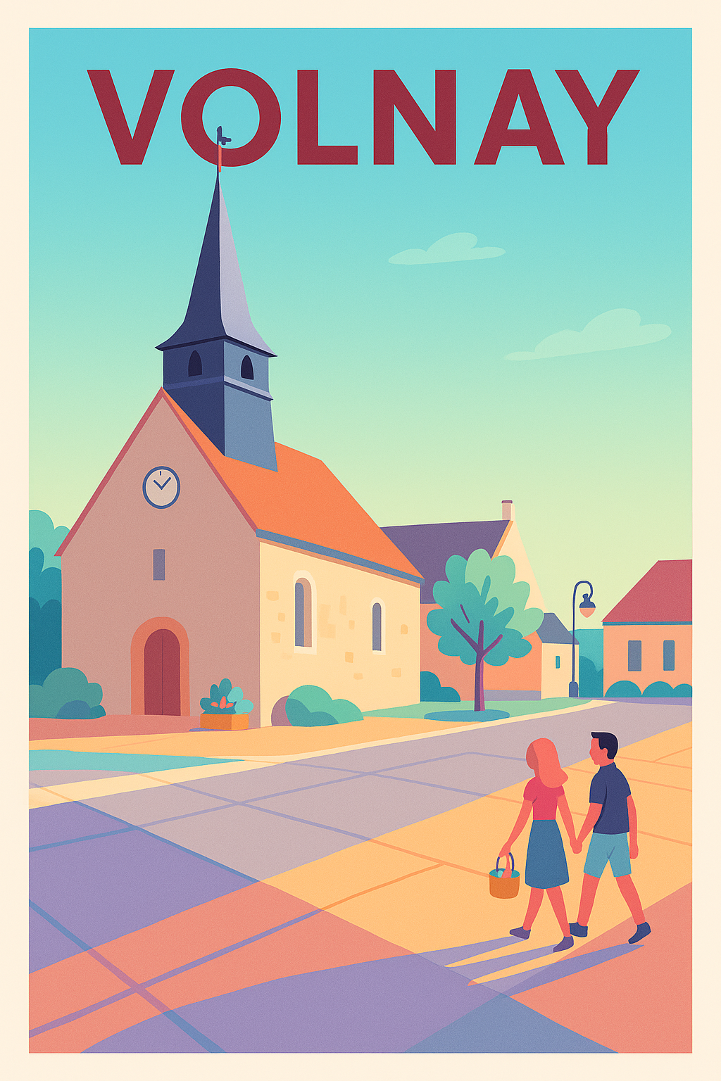 Affiche de Volnay - Promenade paisible au cœur du village