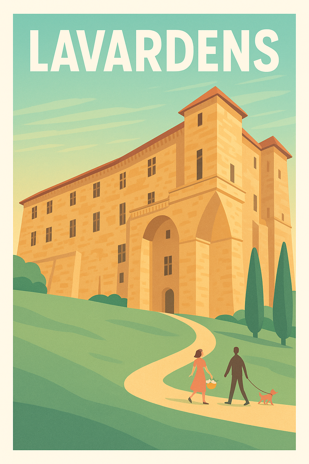 Affiche Lavardens — Charme médiéval et balade bucolique · poster d'art de Lavardens
