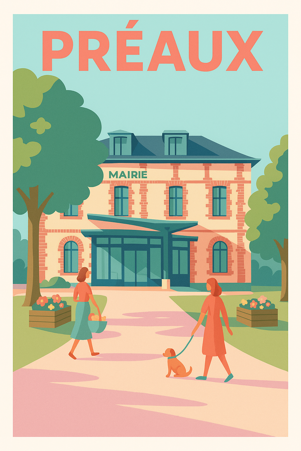 Affiche de Préaux - Charme et douceur d'une mairie de village
