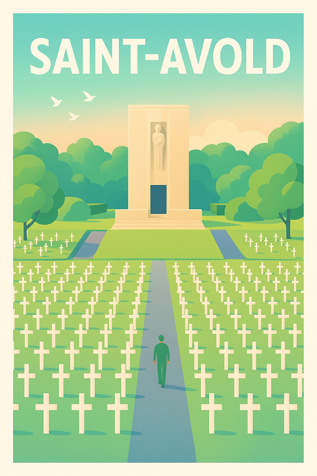 Affiche de Saint-Avold - Mémoire et Sérénité au Cimetière Militaire