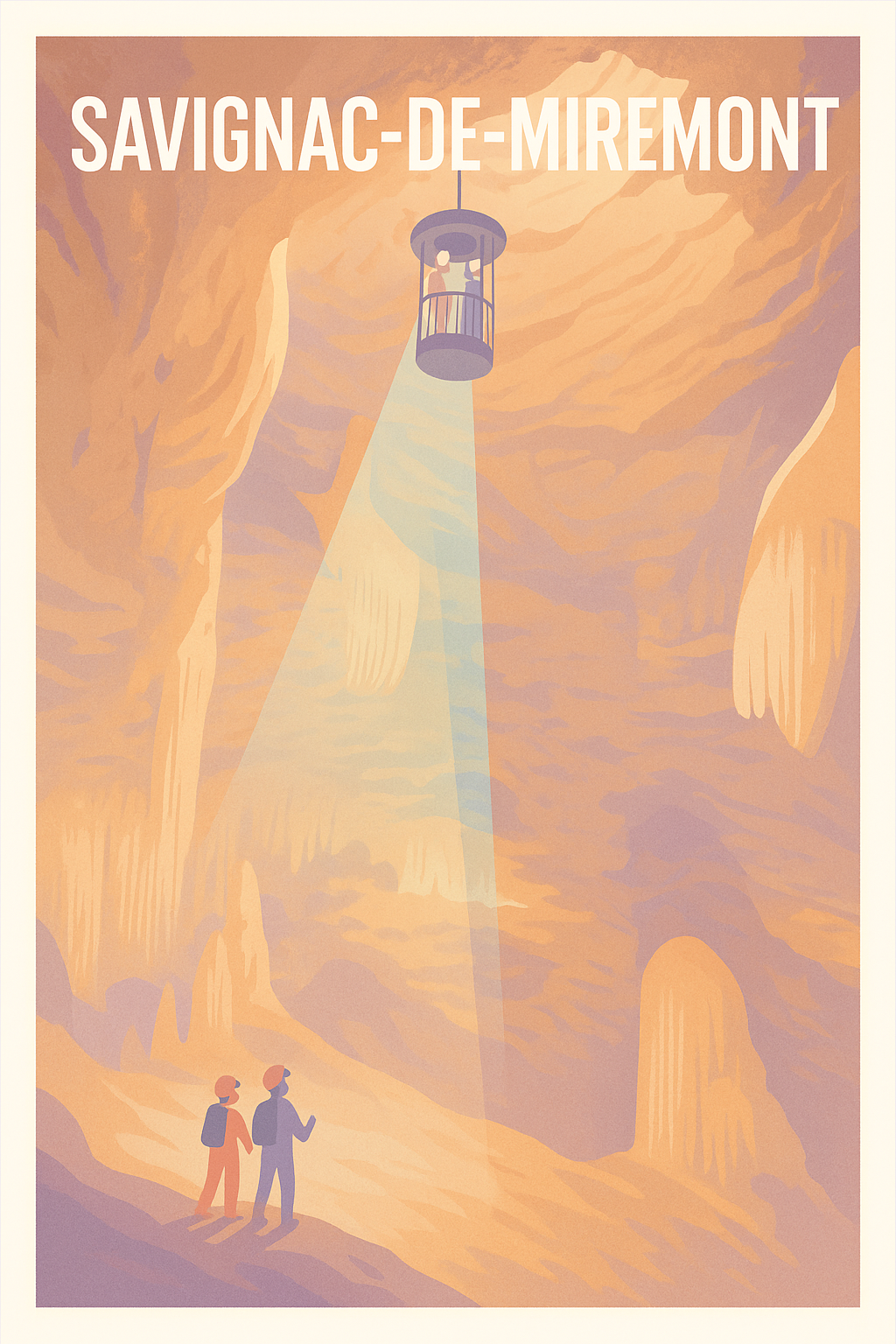 Affiche de Savignac-de-Miremont - Exploration souterraine et émerveillement