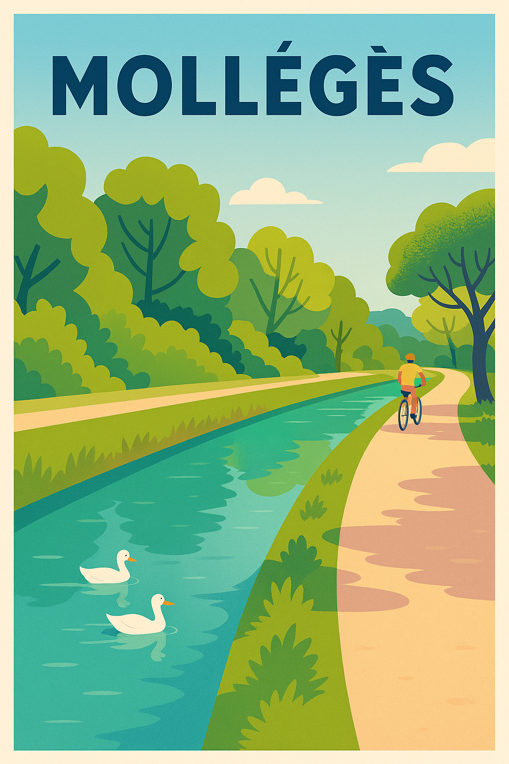 Affiche Mollégès — Évasion au fil de l'eau · poster d'art de Mollégès