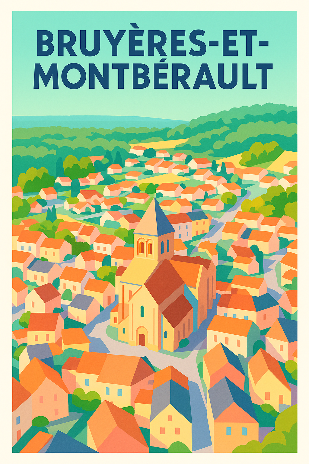Affiche de Bruyères-et-Montbérault - Charme et sérénité au cœur du village