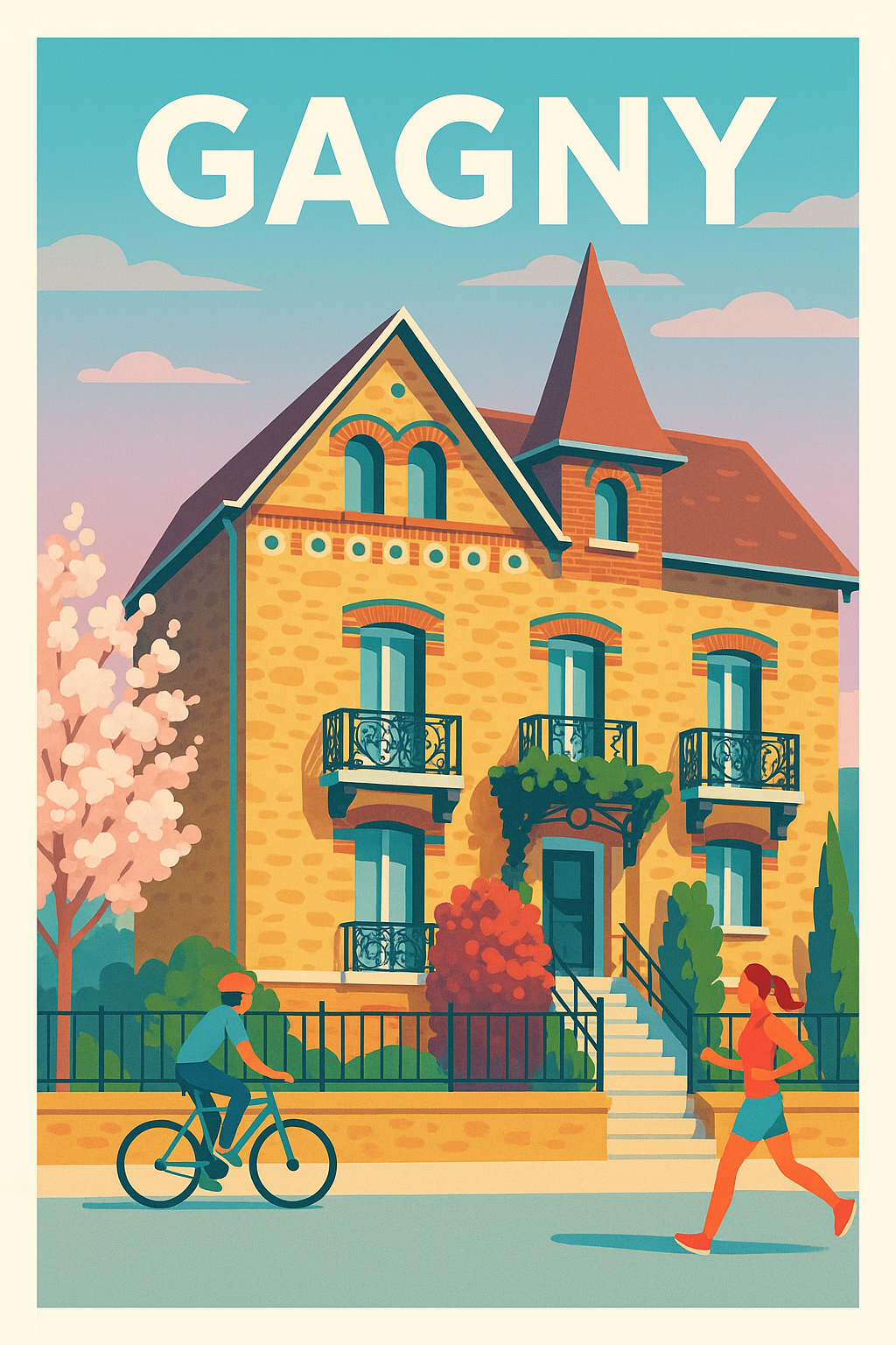 Affiche Gagny — Charme et douceur de la vie locale · poster d'art de Gagny