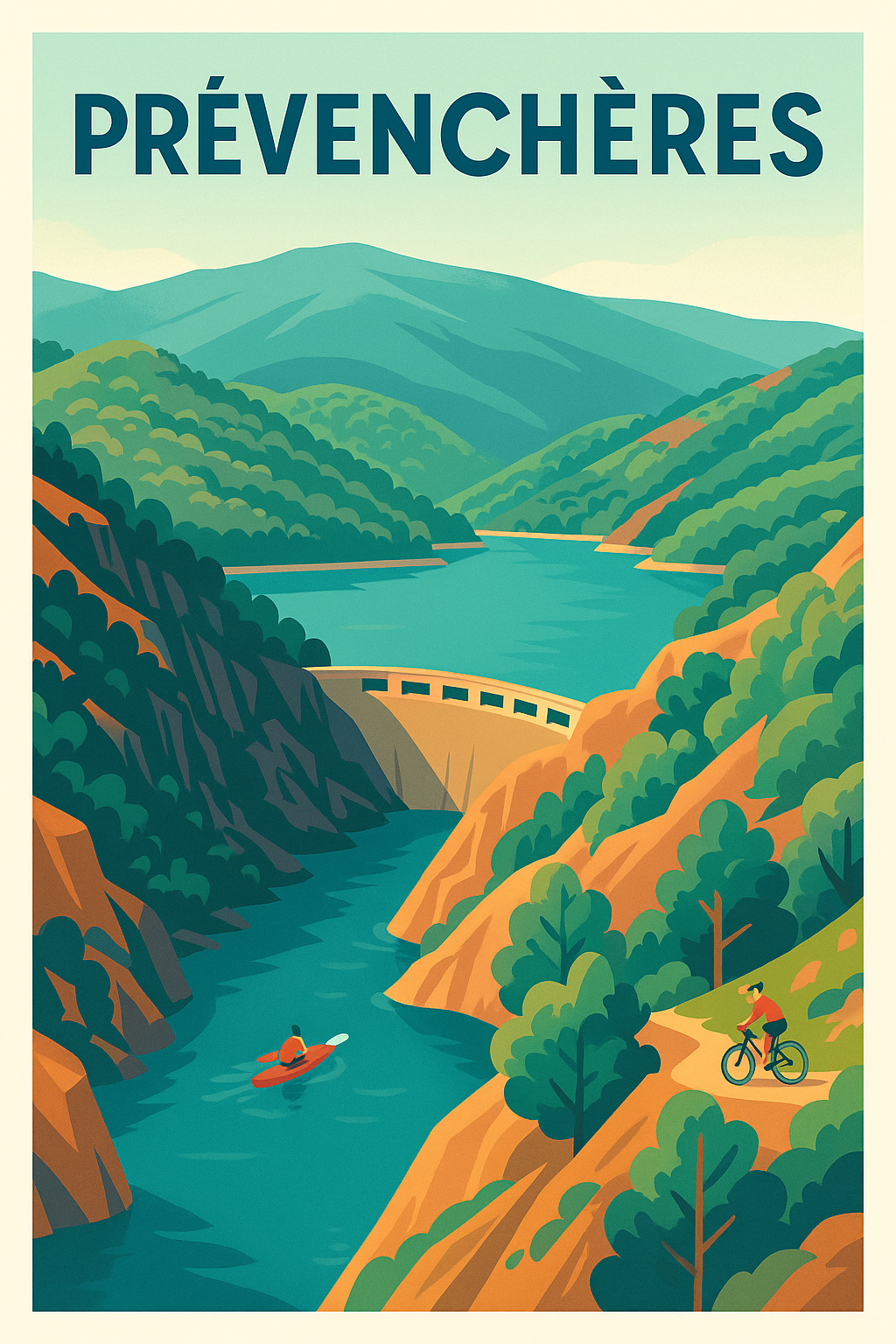 Affiche de Prévenchères - Évasion et nature au cœur des gorges