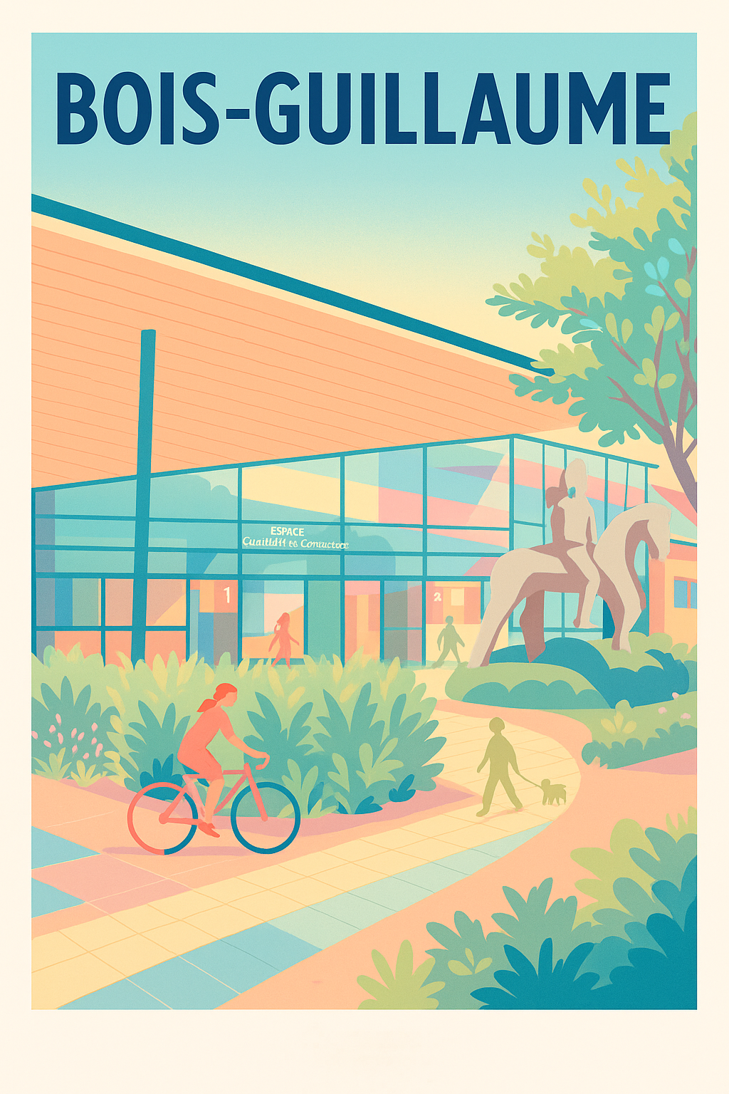 Affiche de Bois-Guillaume - Vibrante vie urbaine et nature apaisante