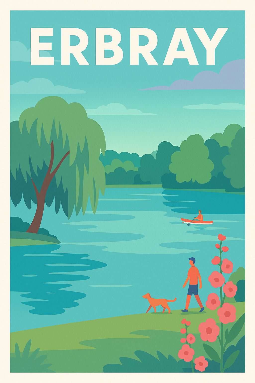 Affiche de Erbray - Promenade paisible au bord de l'eau