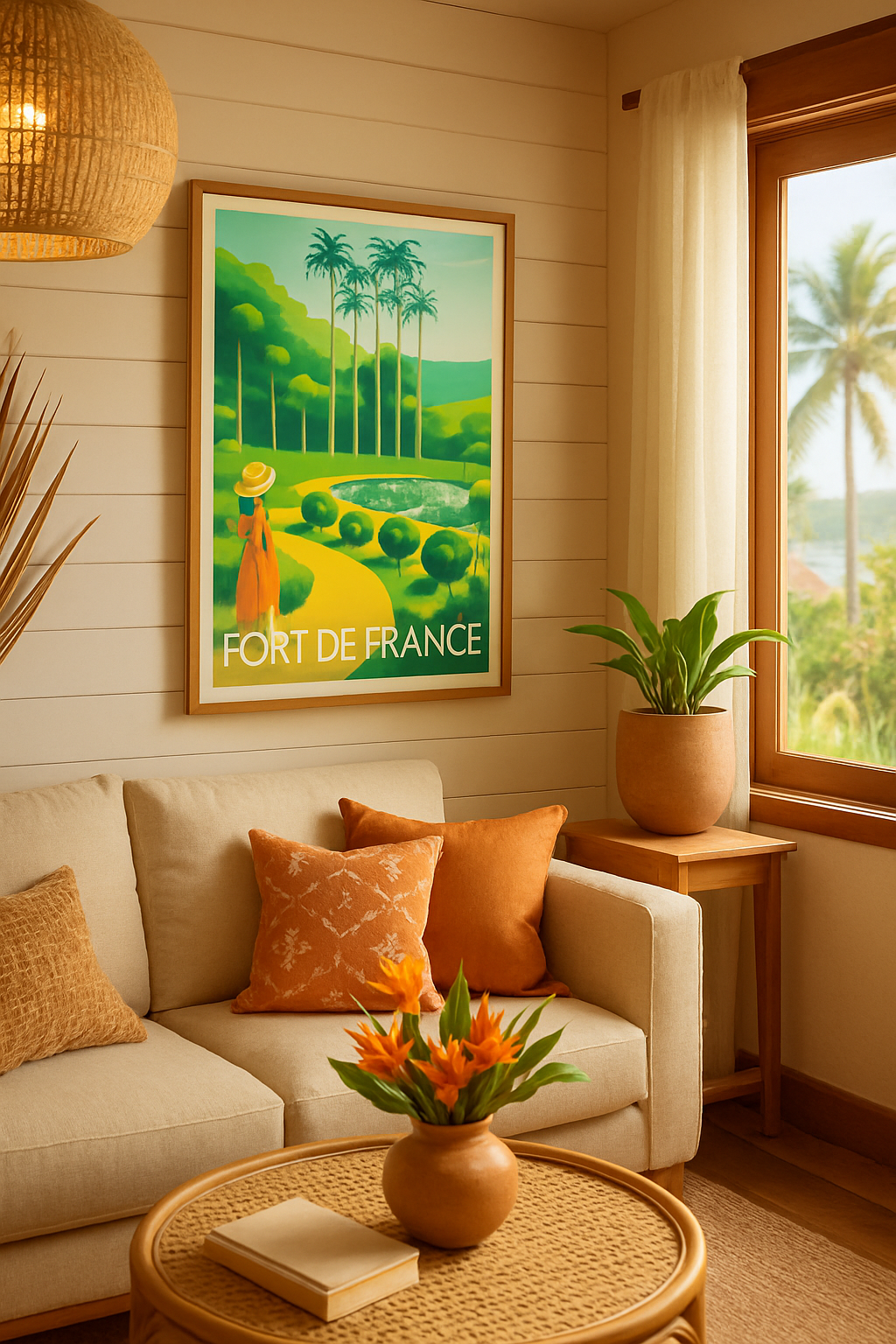 Mise en situation Affiche de Fort-de-France - Invitation à la douceur tropicale