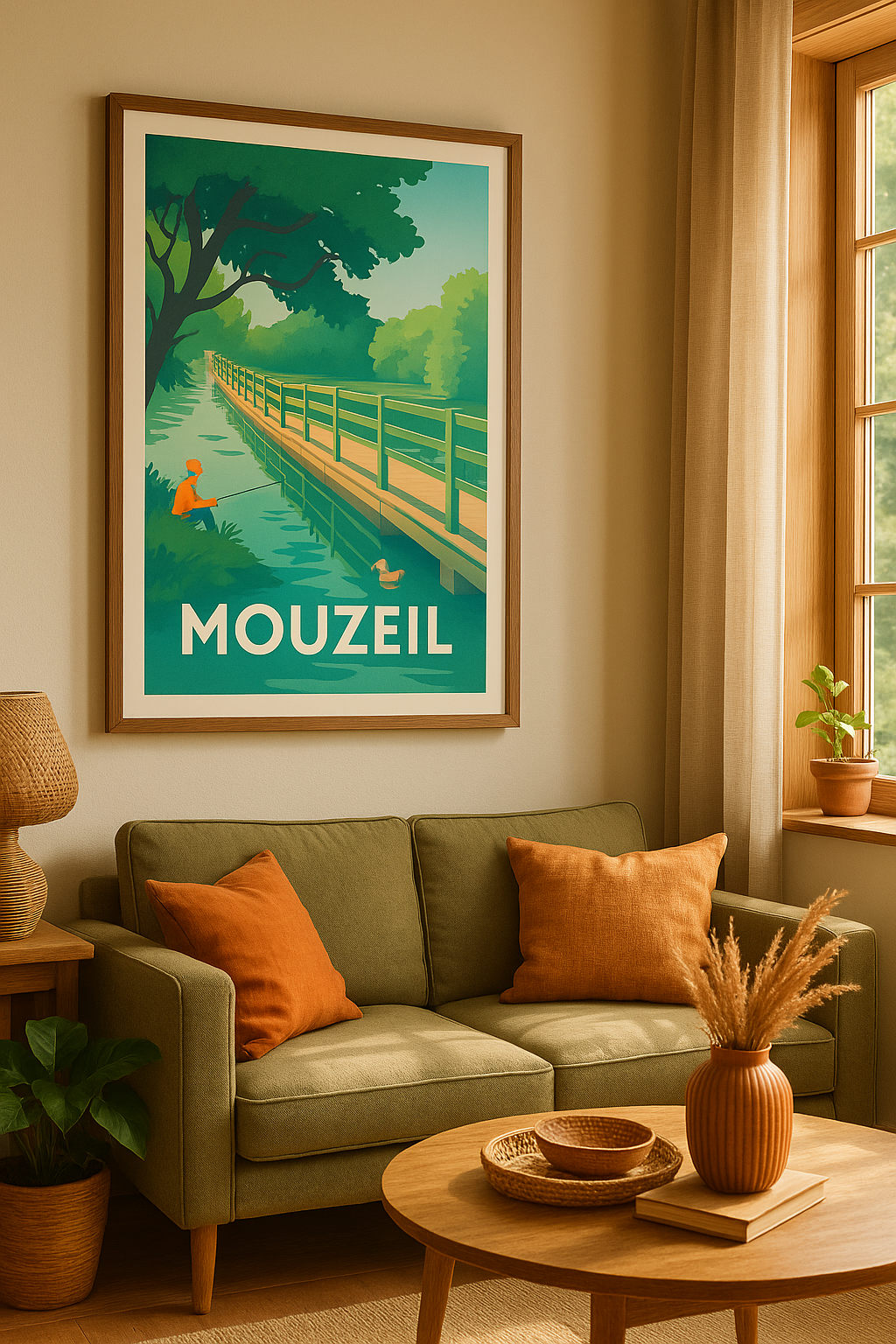 Mise en situation Affiche Mouzeil - Sérénité au fil de l'eau