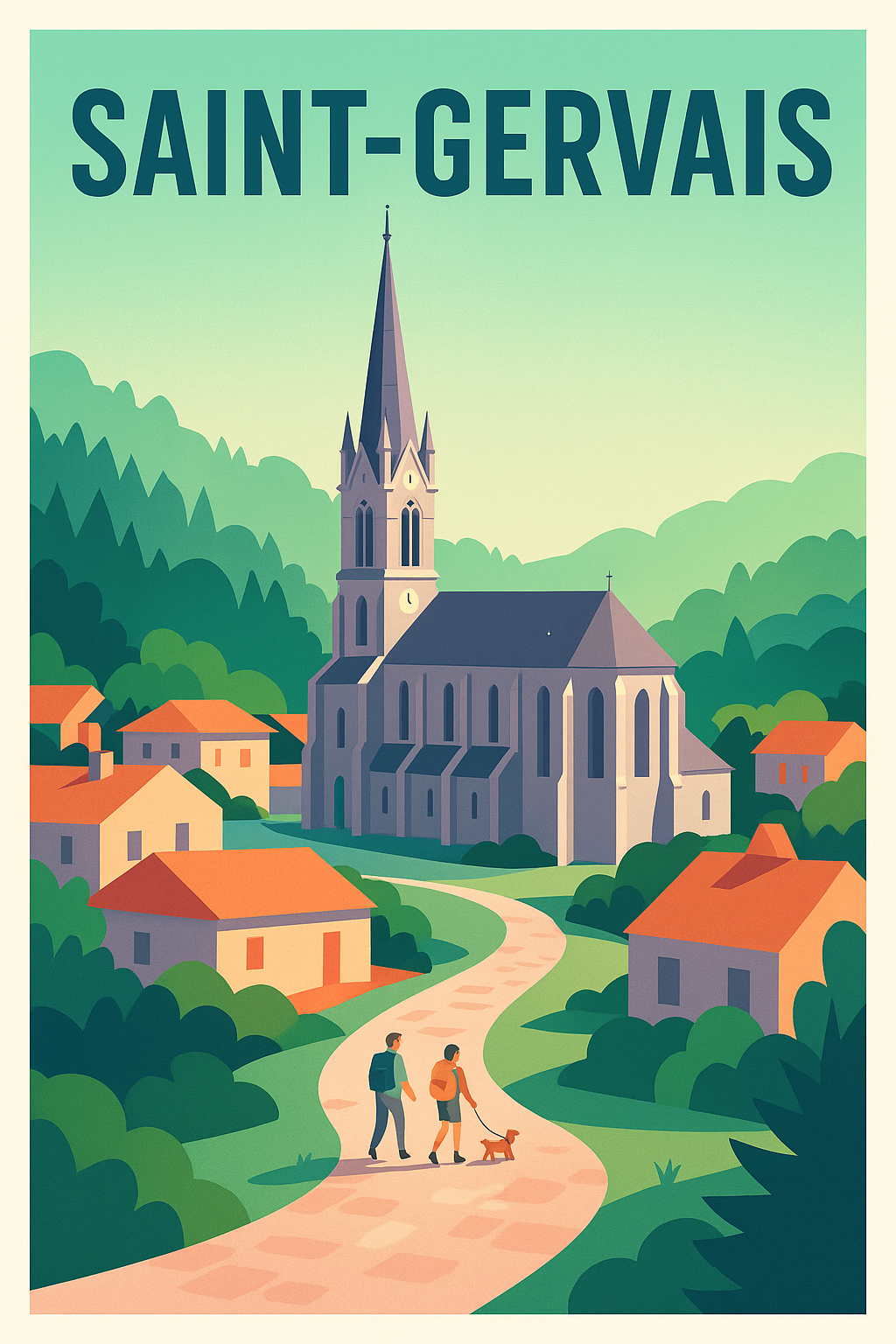 Affiche de Saint-Gervais - Charme et sérénité au cœur de la nature