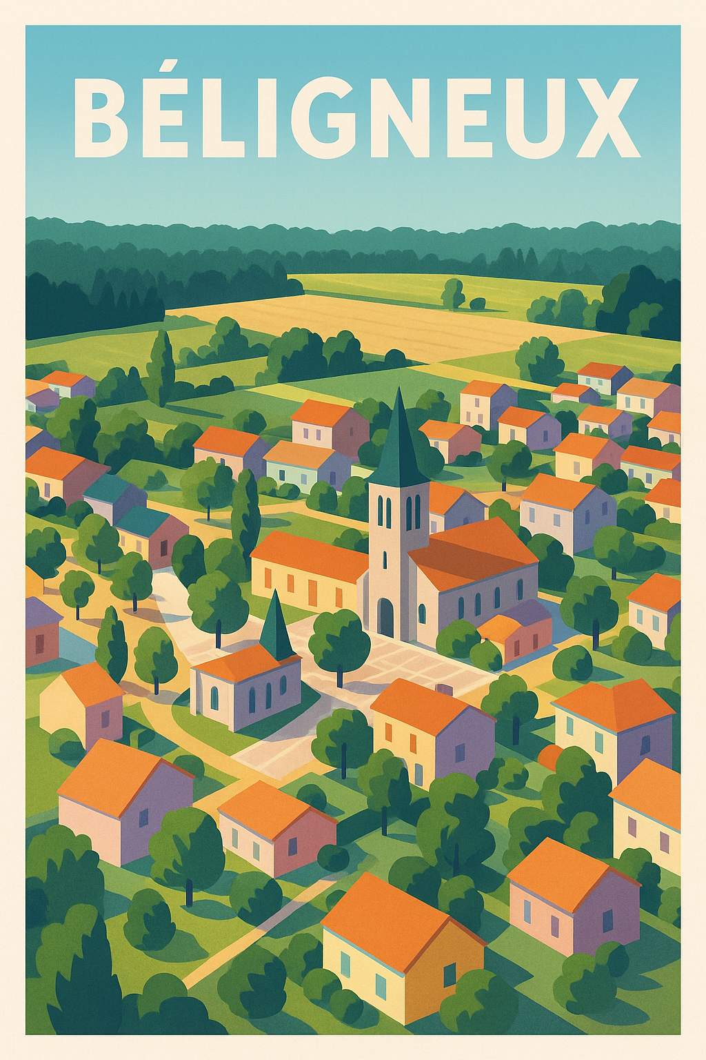 Affiche de Béligneux - Charme et sérénité au cœur de la campagne