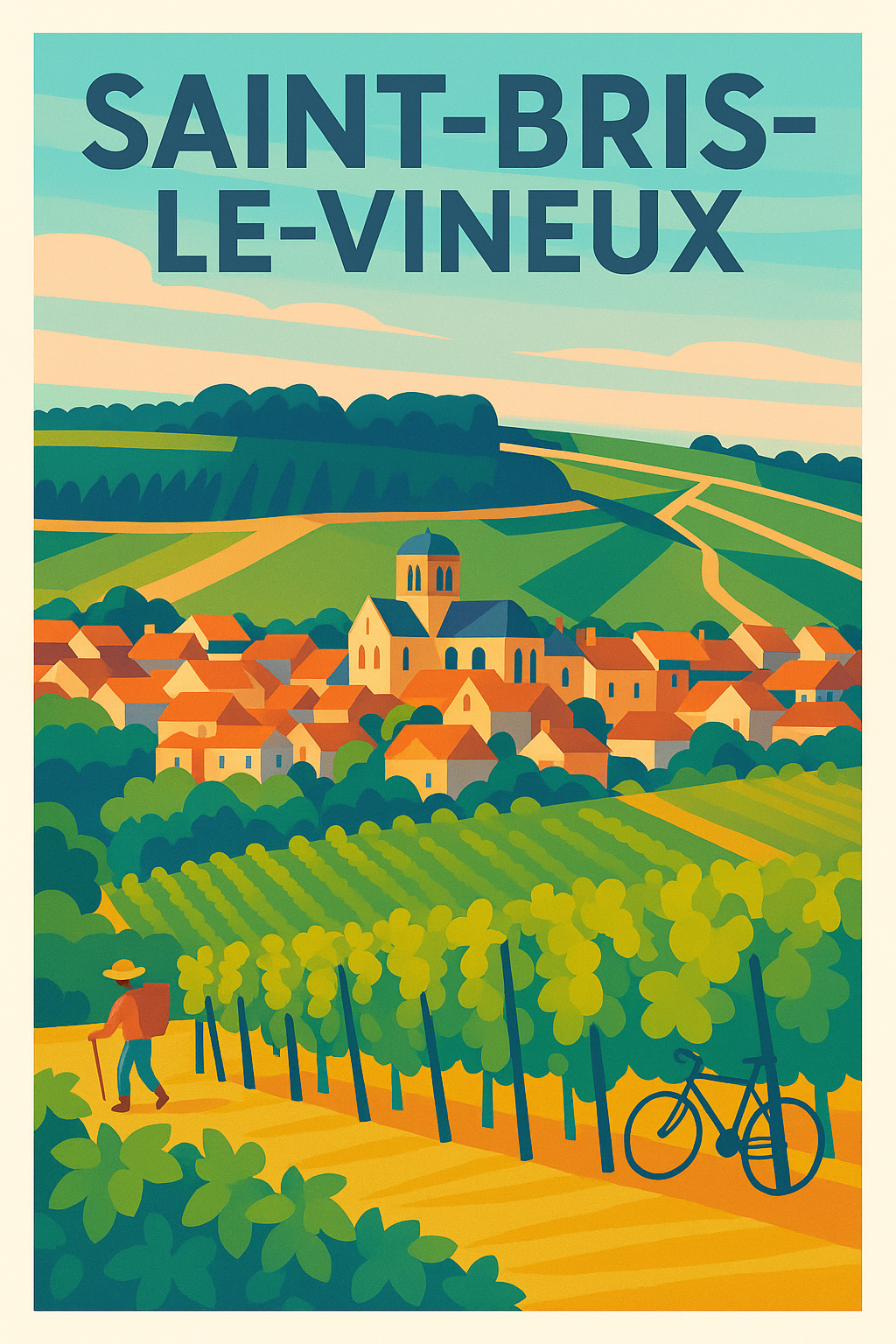 Affiche de Saint-Bris-le-Vineux - Évasion nature au cœur des vignobles