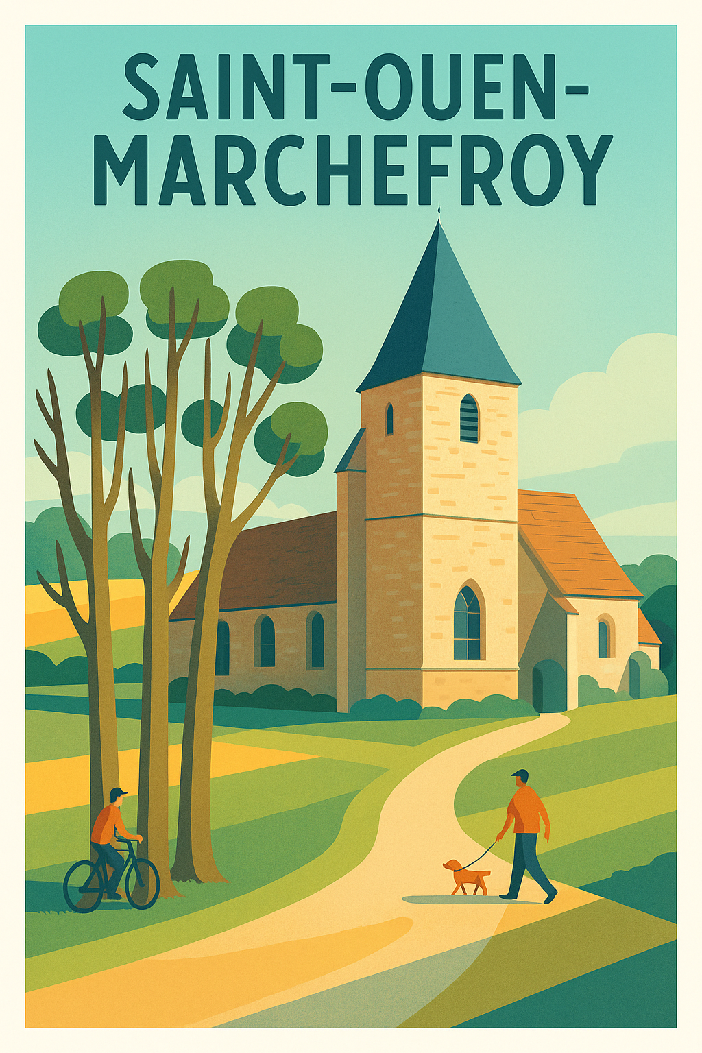 Affiche de Saint-Ouen-Marchefroy - Charme bucolique et sérénité champêtre