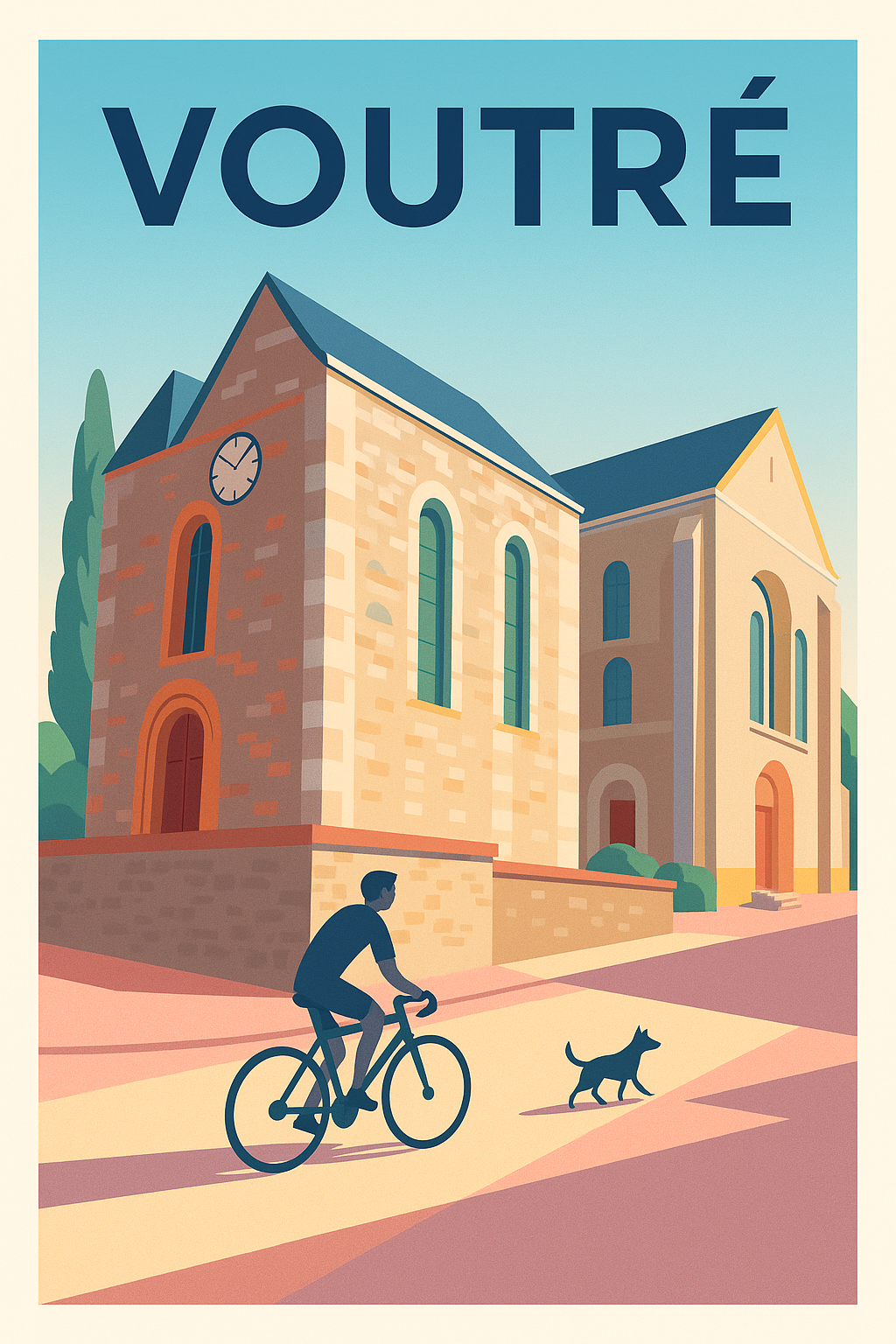 Affiche de Voutré - Charme paisible et balades à vélo