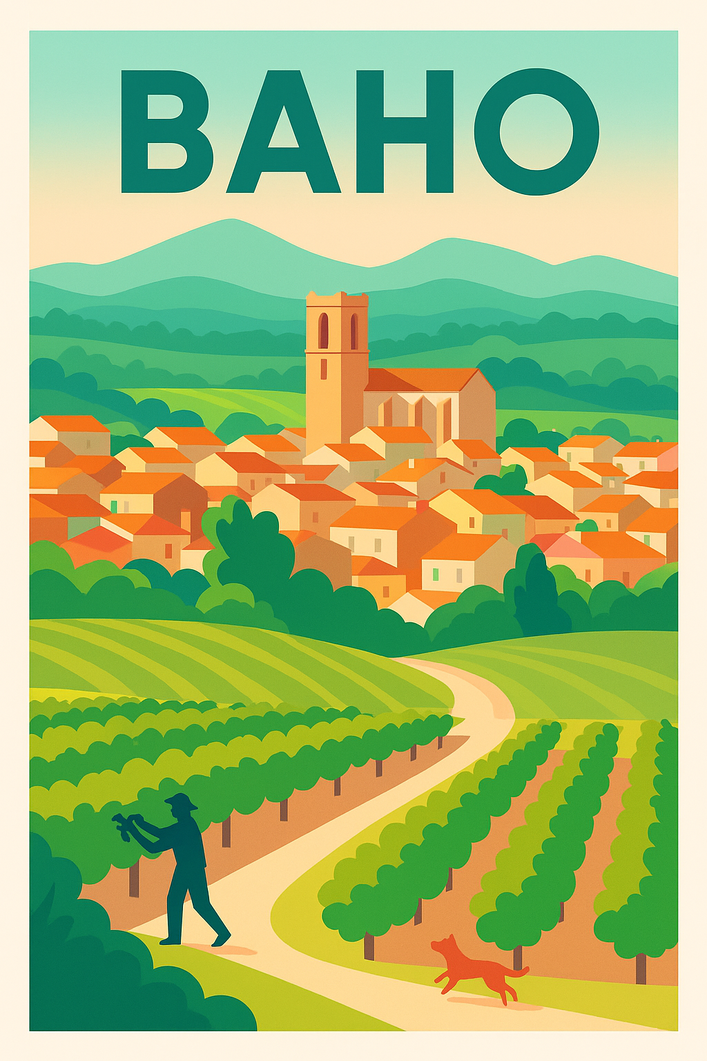 Affiche de Baho - Charme et sérénité au cœur des vignes