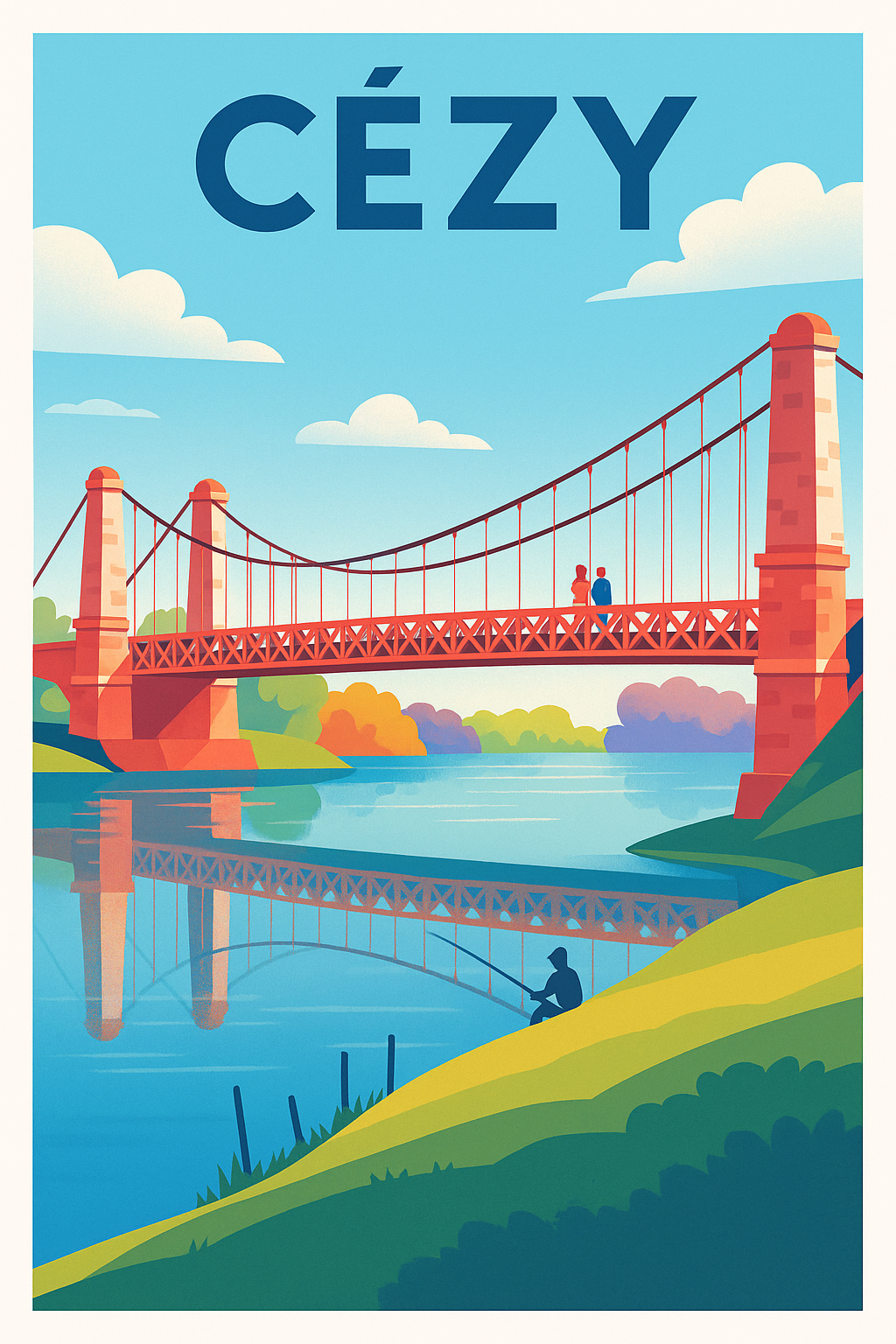 Affiche de Cézy - Charme paisible au fil de l'eau