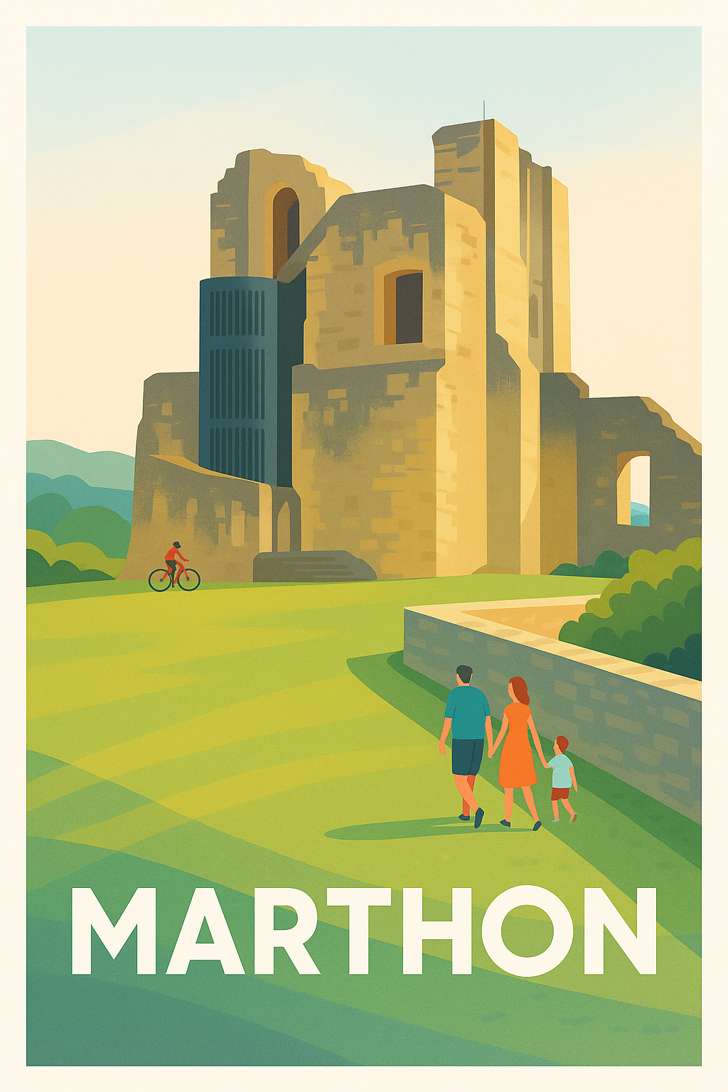 Affiche Marthon — L'élégance historique au cœur de la nature · poster d'art de Marthon