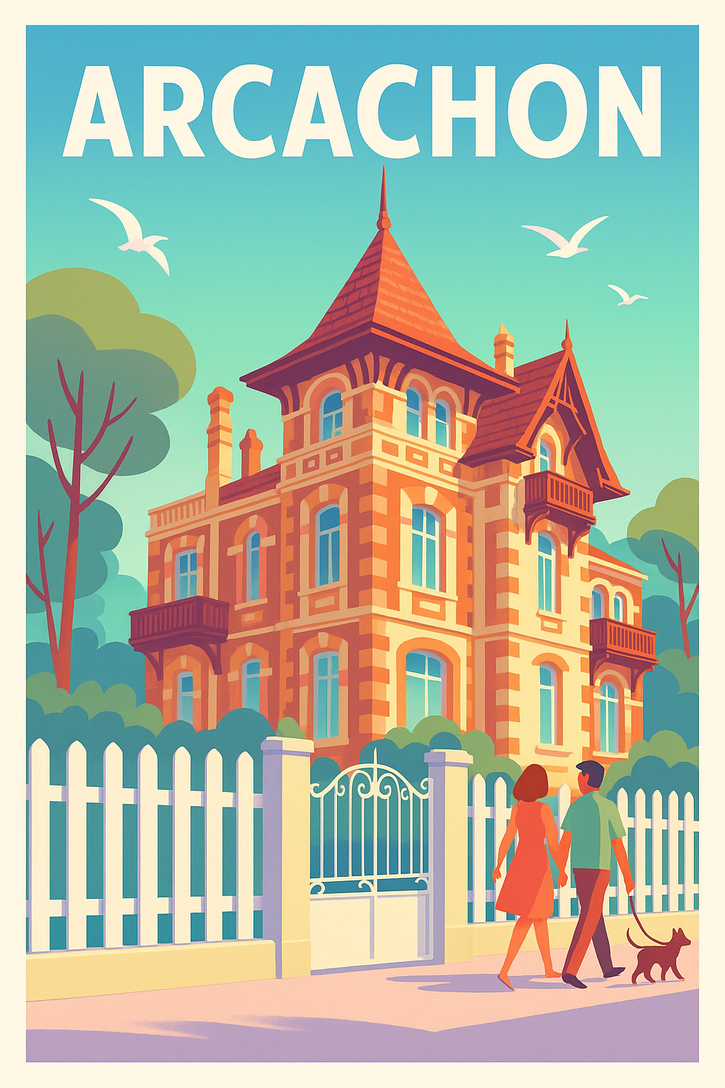 Affiche de Arcachon - Élégance et charme au bord de l'océan