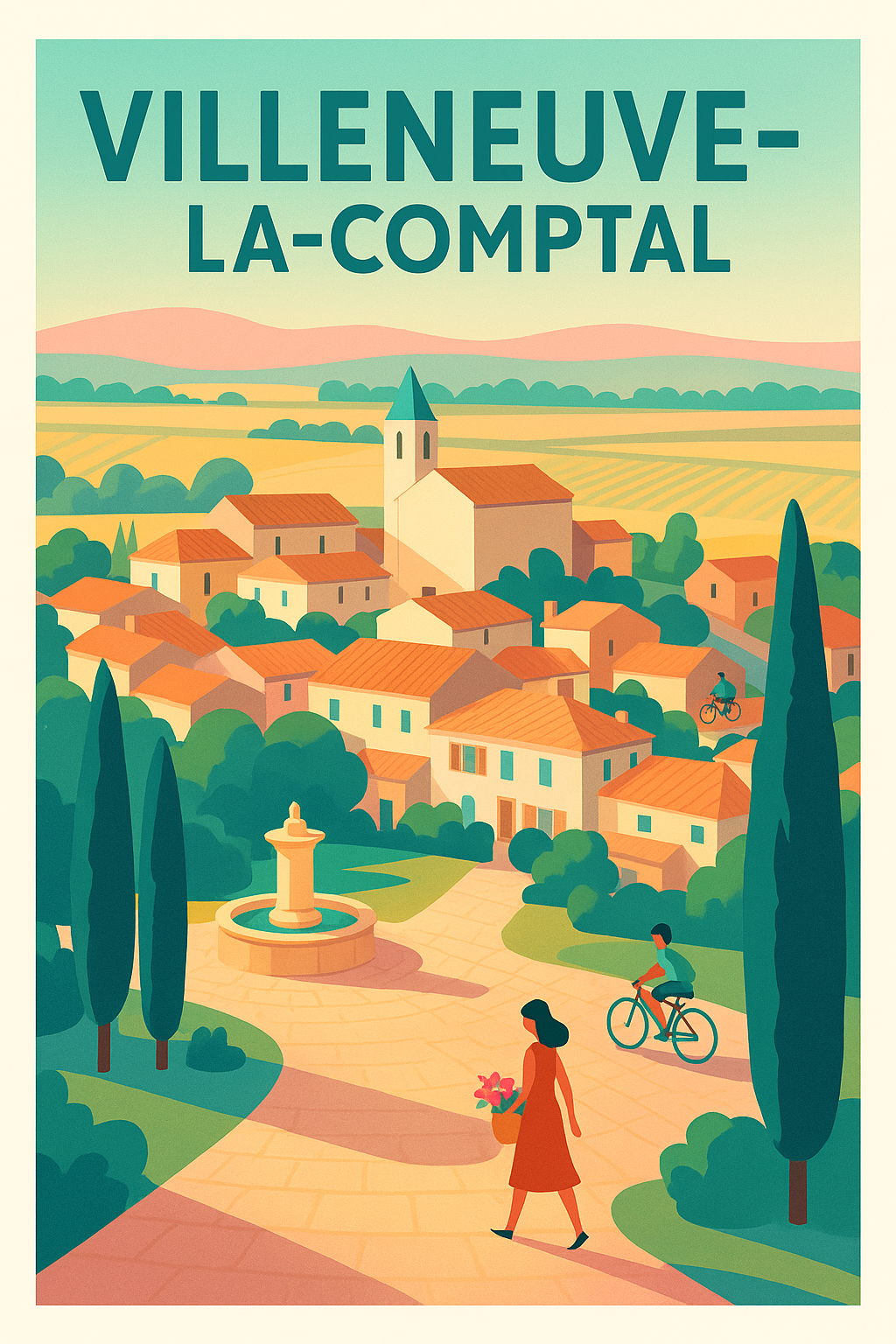 Affiche de Villeneuve-la-Comptal - Charme et sérénité du village occitan