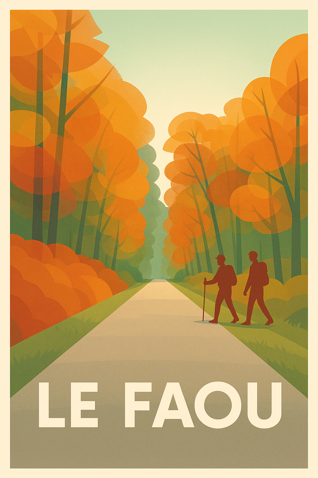 Affiche Le Faou — Promenade en automne au cœur de la nature · poster d'art de Le Faou