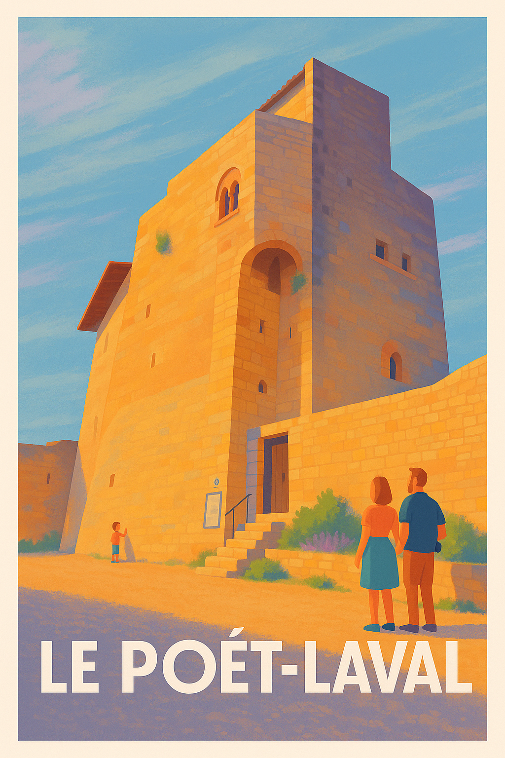 Affiche de Le Poët-Laval - Charme Médiéval en Lumière Dorée