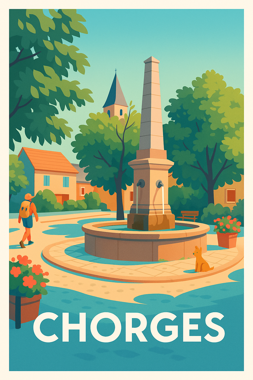 Affiche Chorges — Sérénité au cœur du village · poster d'art de Chorges