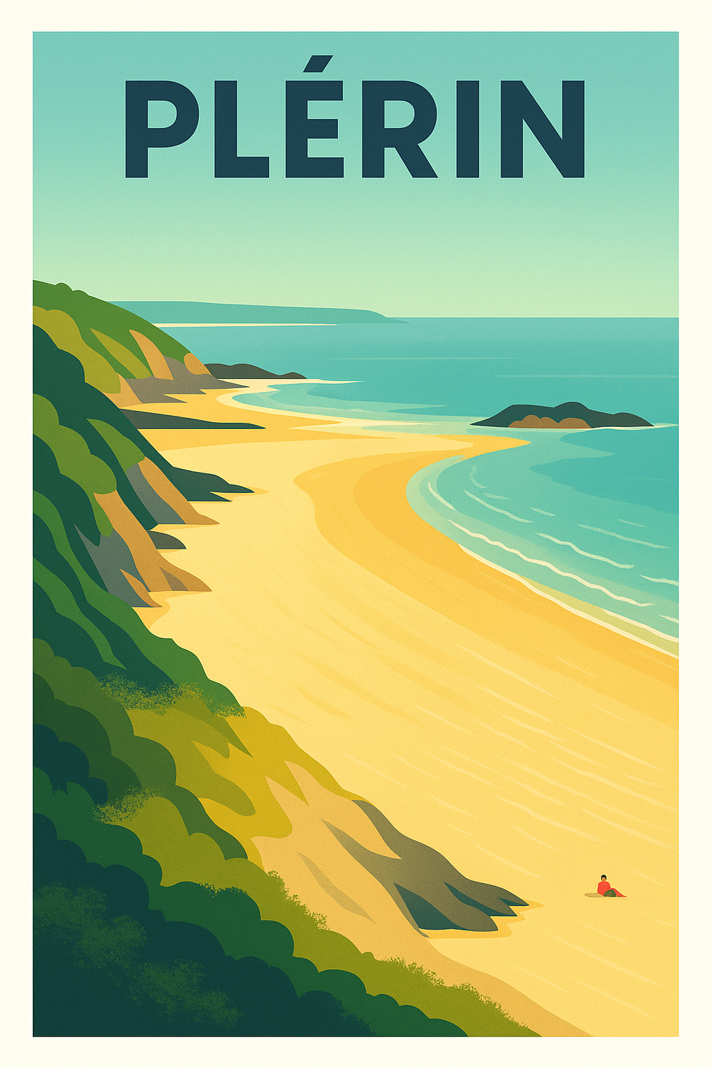 Affiche de Plérin - Évasion côtière entre mer et nature