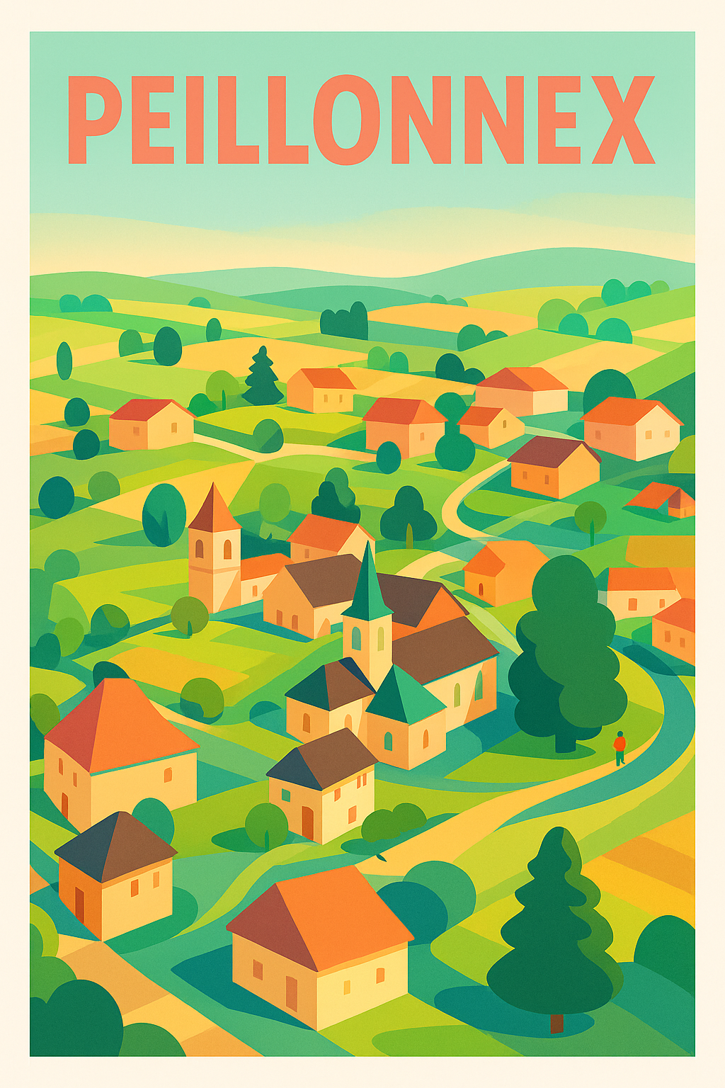 Affiche de Peillonnex - Charme paisible en vallée verdoyante