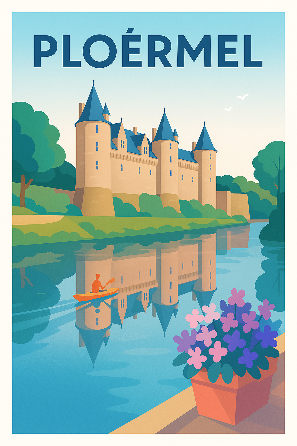 Affiche de Ploërmel - Charme et sérénité bretonne