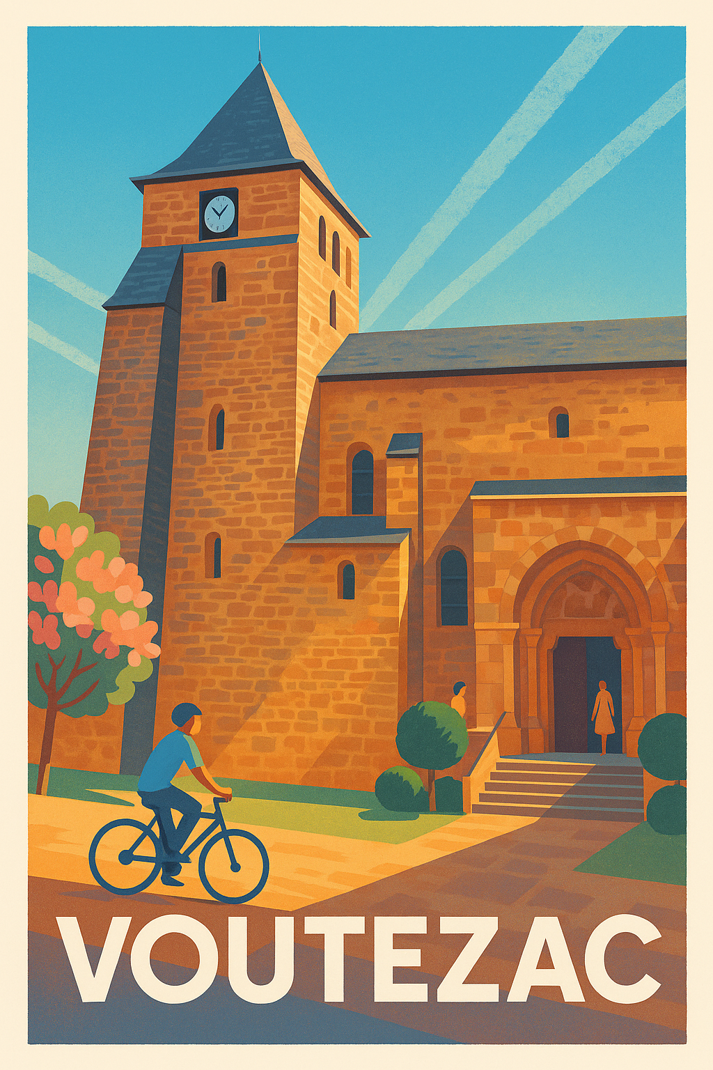 Affiche Voutezac — Charme et sérénité en vallée de la Vézère · poster d'art de Voutezac