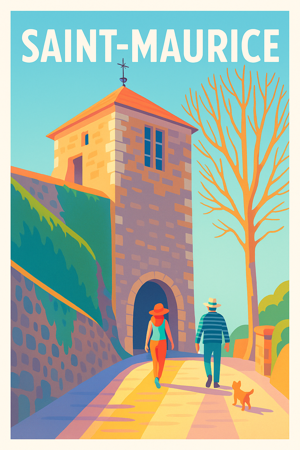 Affiche de Saint-Maurice - Promenade au cœur de la cité historique