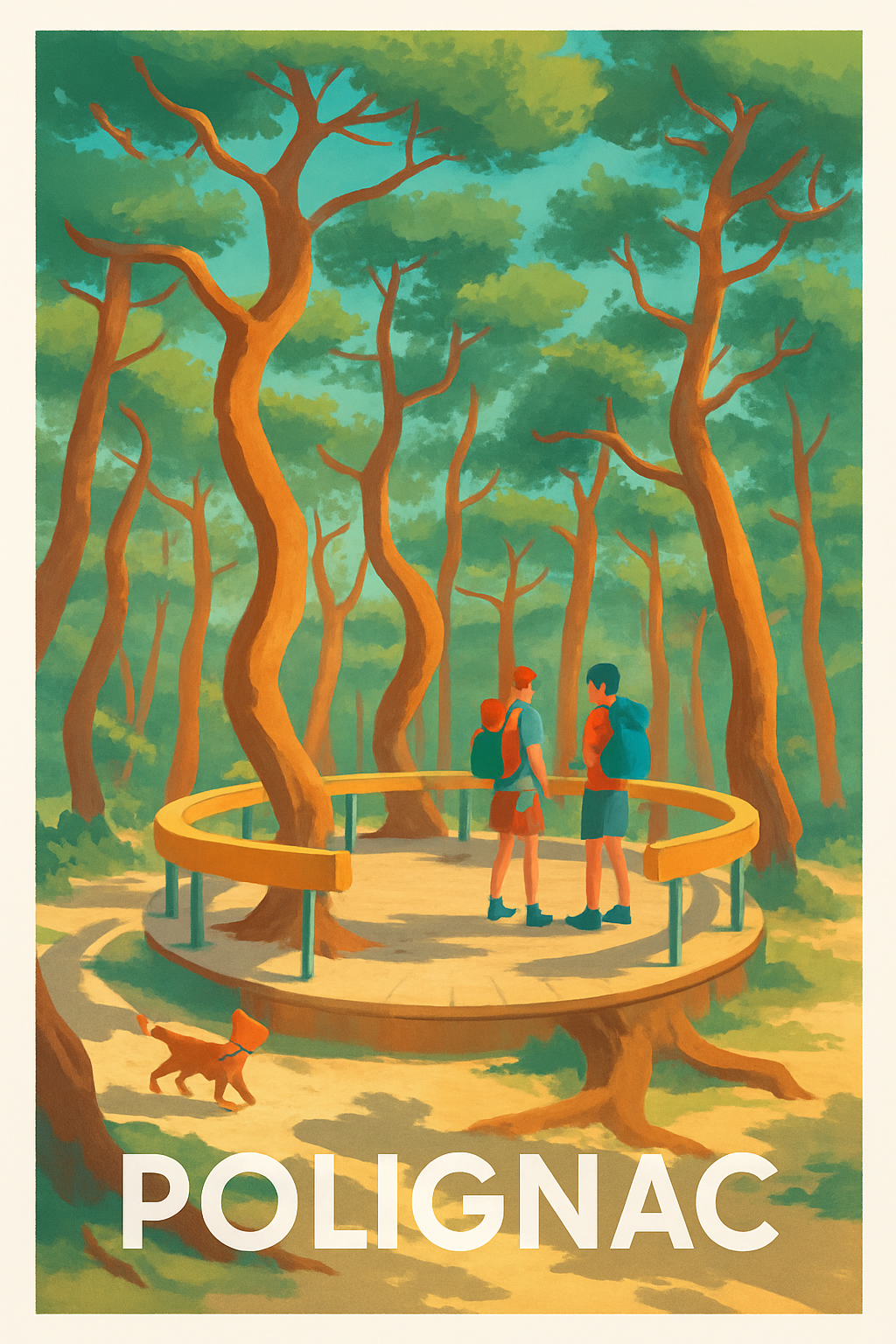Affiche de Polignac - Promenade en forêt enchantée