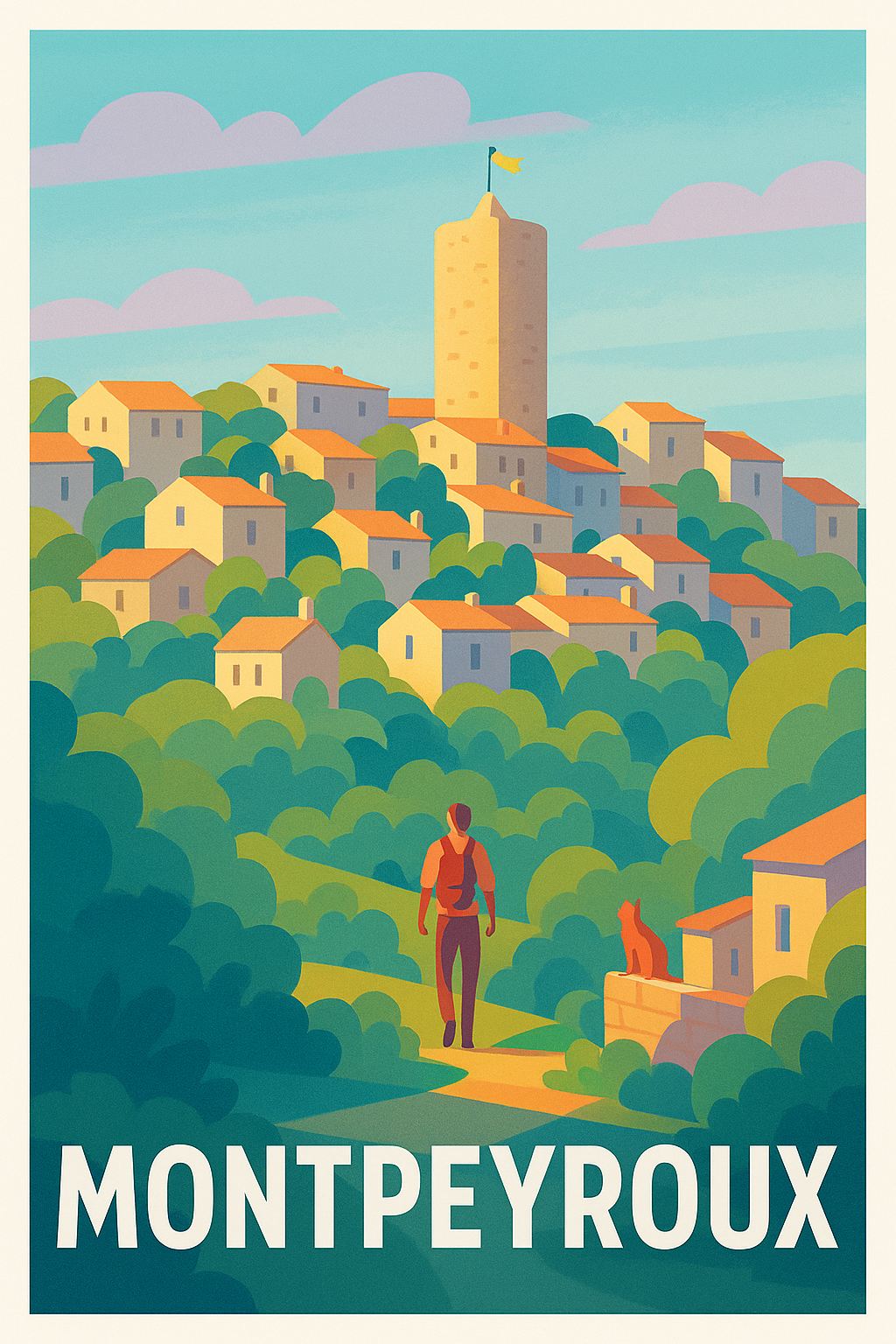 Affiche Montpeyroux — Escapade paisible au cœur du village · poster d'art de Montpeyroux