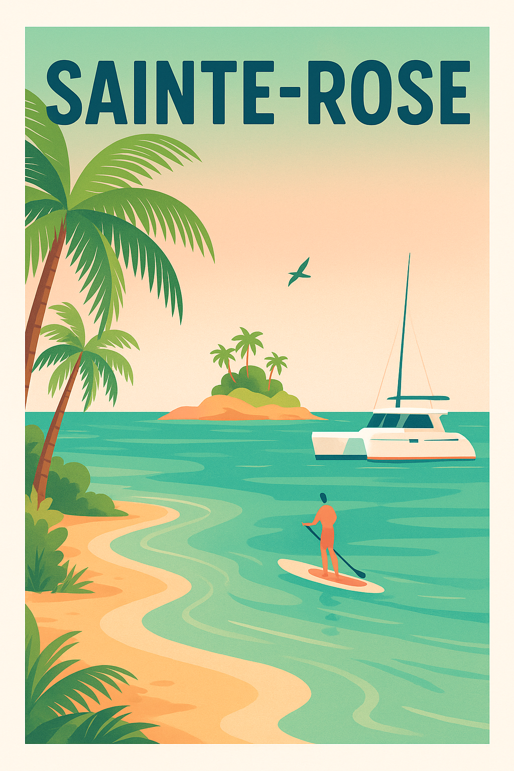 Affiche de Sainte-Rose - Évasion tropicale et sérénité maritime