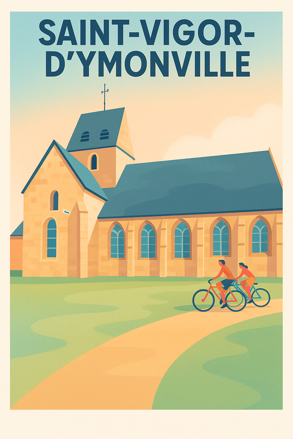 Affiche de Saint-Vigor-d'Ymonville - Charme et sérénité à vélo