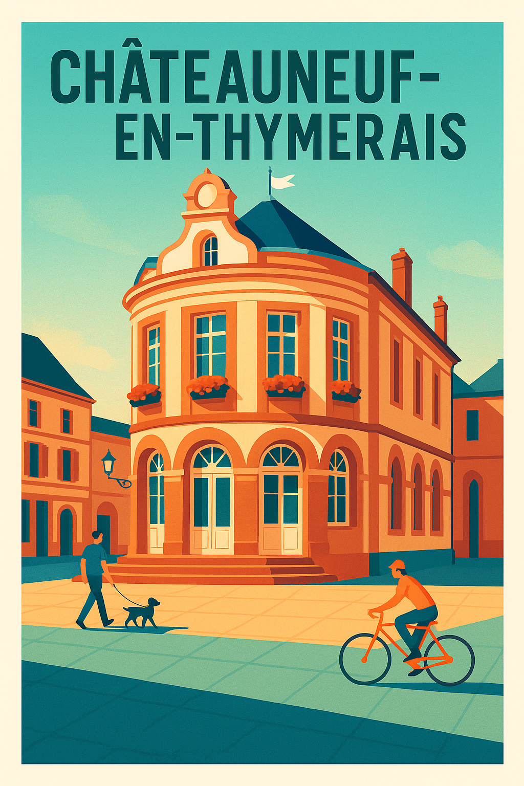 Affiche de Châteauneuf-en-Thymerais - Charme et vie locale au cœur de la ville
