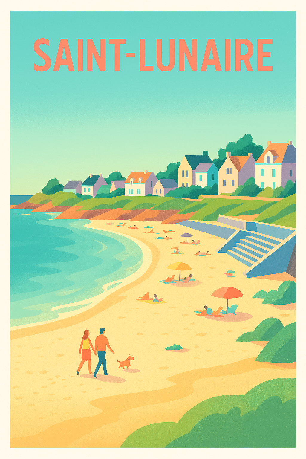 Affiche de Saint-Lunaire - L'élégance paisible de la Côte d'Émeraude
