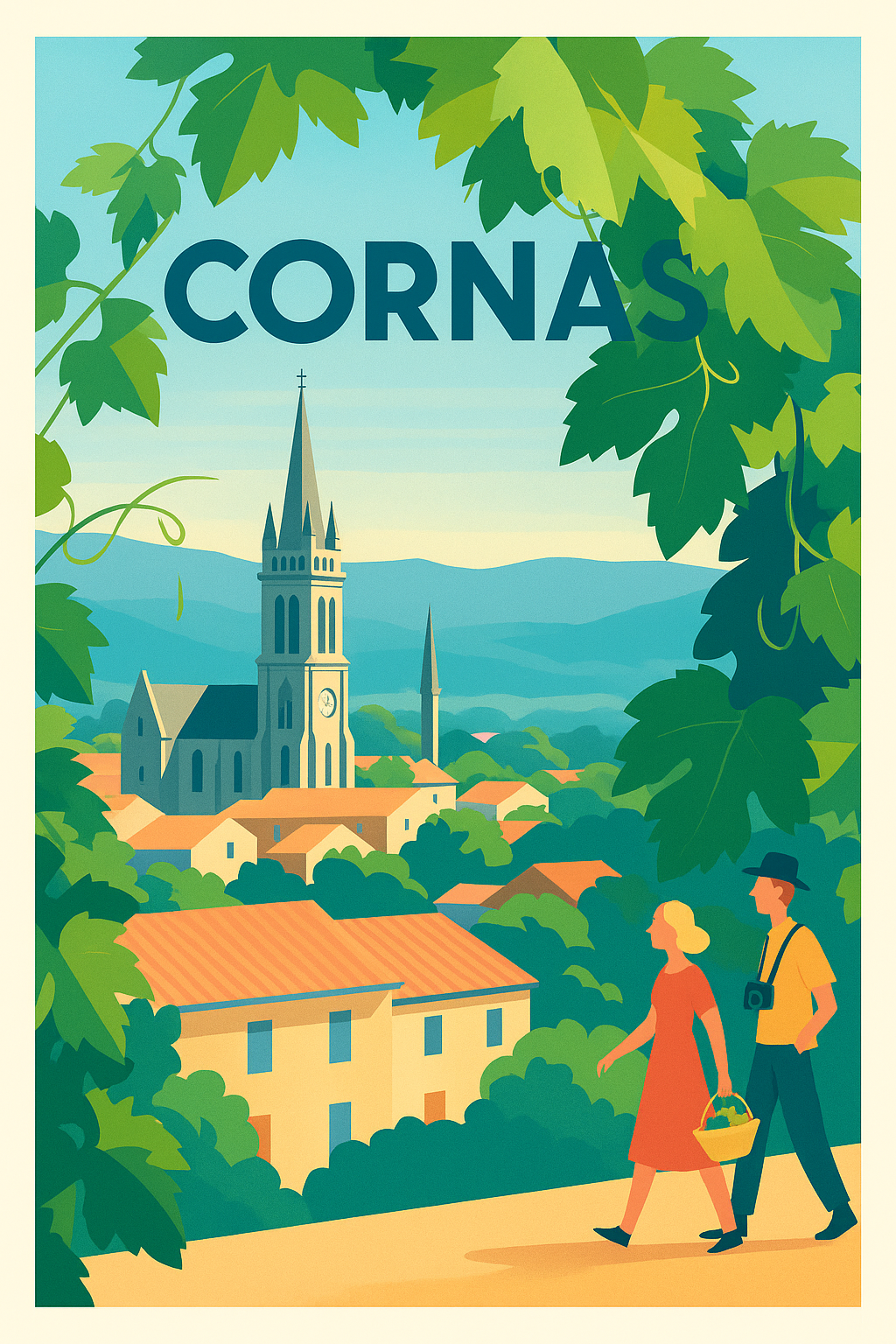 Affiche de Cornas - Évasion au cœur des vignobles ardéchois