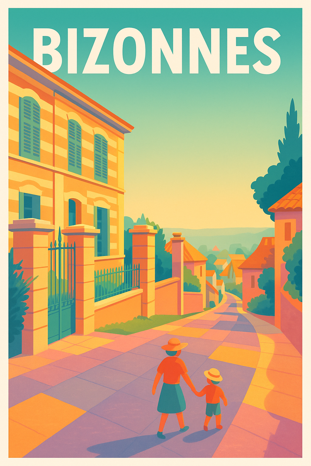 Affiche de Bizonnes - Balade ensoleillée au cœur du village