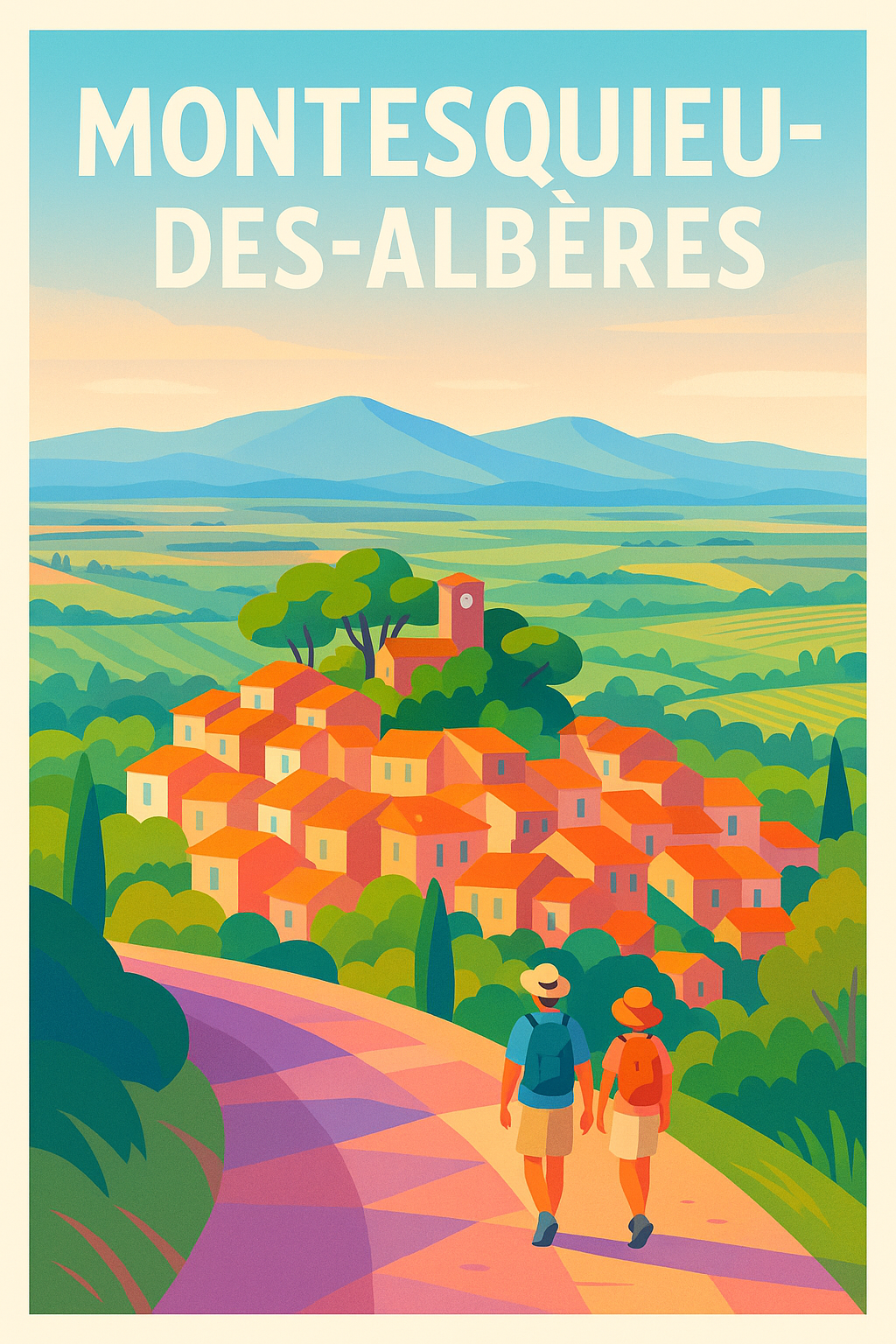 Affiche de Montesquieu-des-Albères - Promenade au cœur des paysages méditerranéens