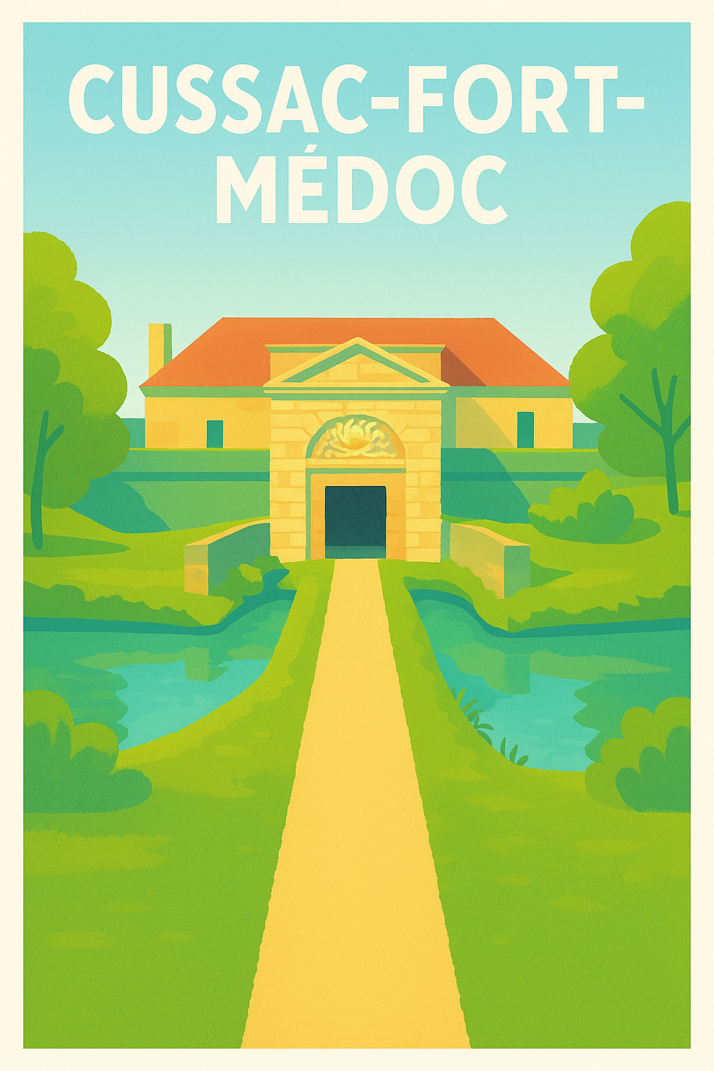 Affiche de Cussac-Fort-Médoc - Charme et histoire en poster rétro