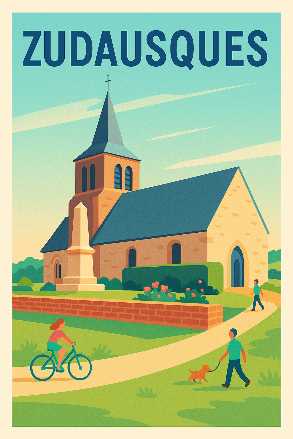 Affiche de Zudausques - Tranquillité et charme bucolique