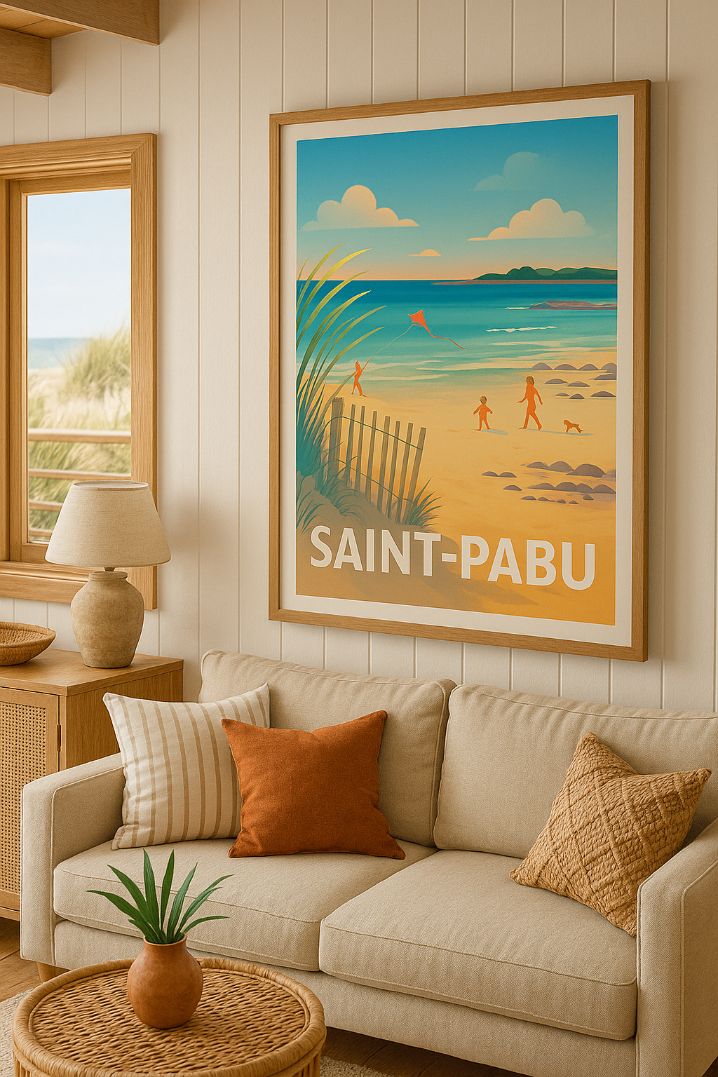 Mise en situation Affiche de Saint-Pabu - Douceur et Sérénité en Bord de Mer