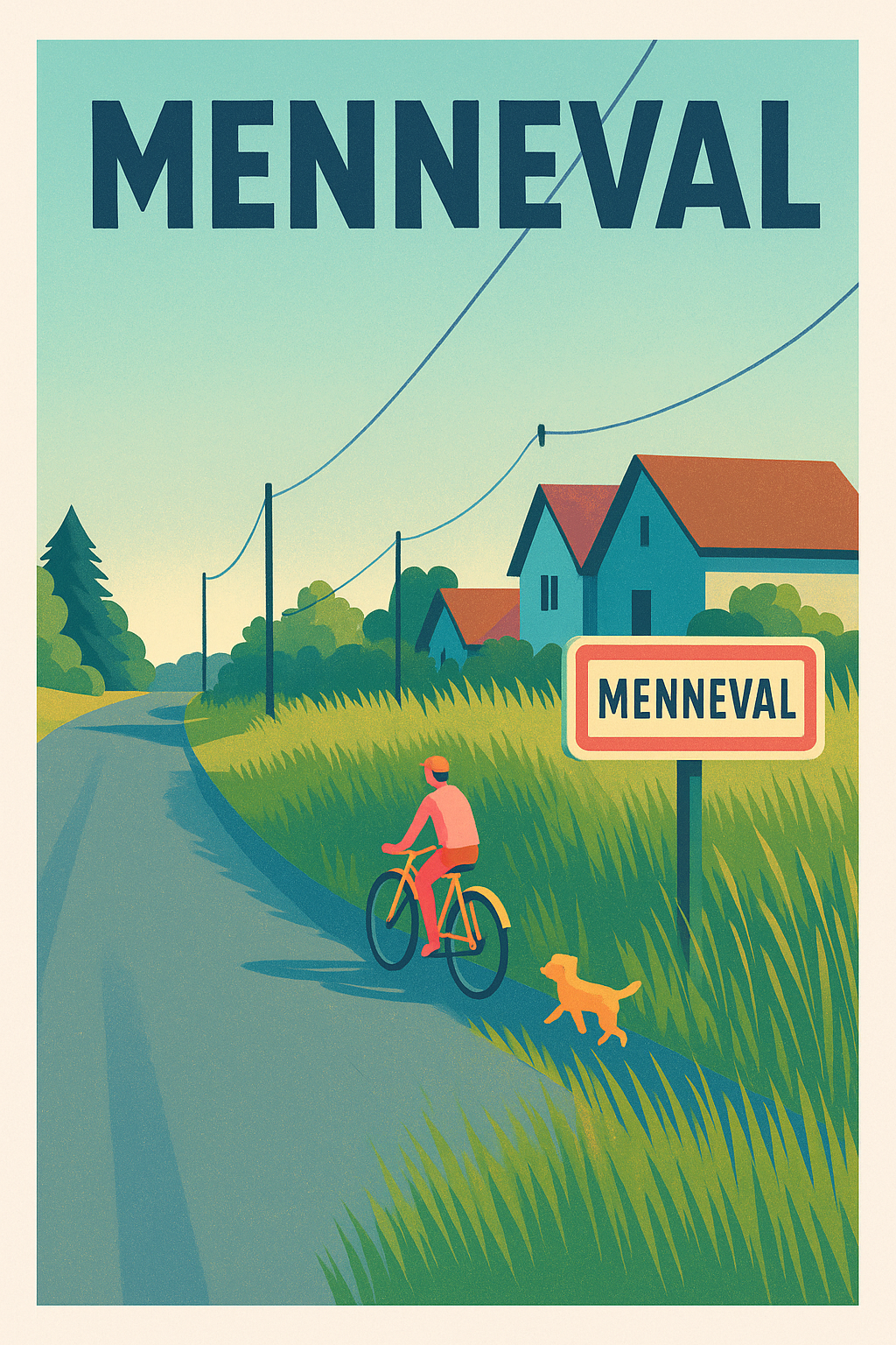 Affiche de Menneval - La douceur d'une campagne paisible