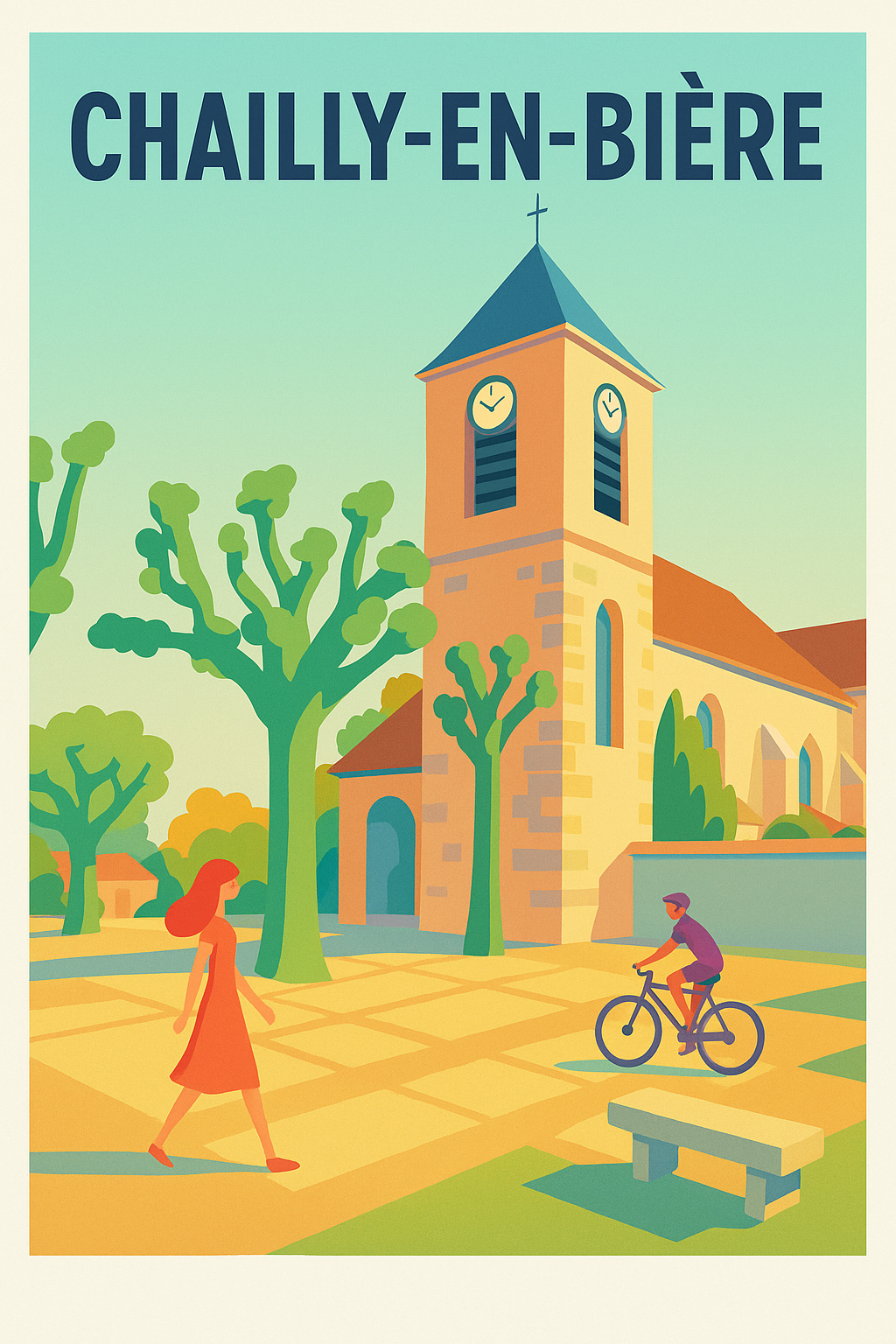 Affiche de Chailly-en-Bière - Village paisible et charmant