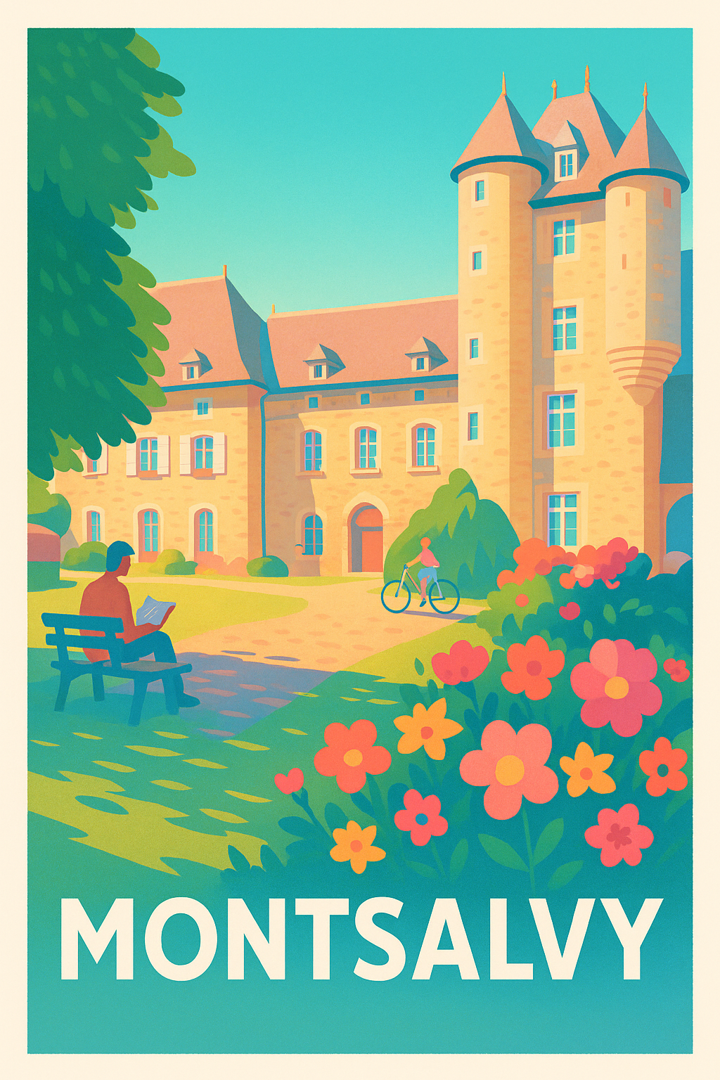 Affiche Montsalvy — Charme et Sérénité au Cœur du Village · poster d'art de Montsalvy