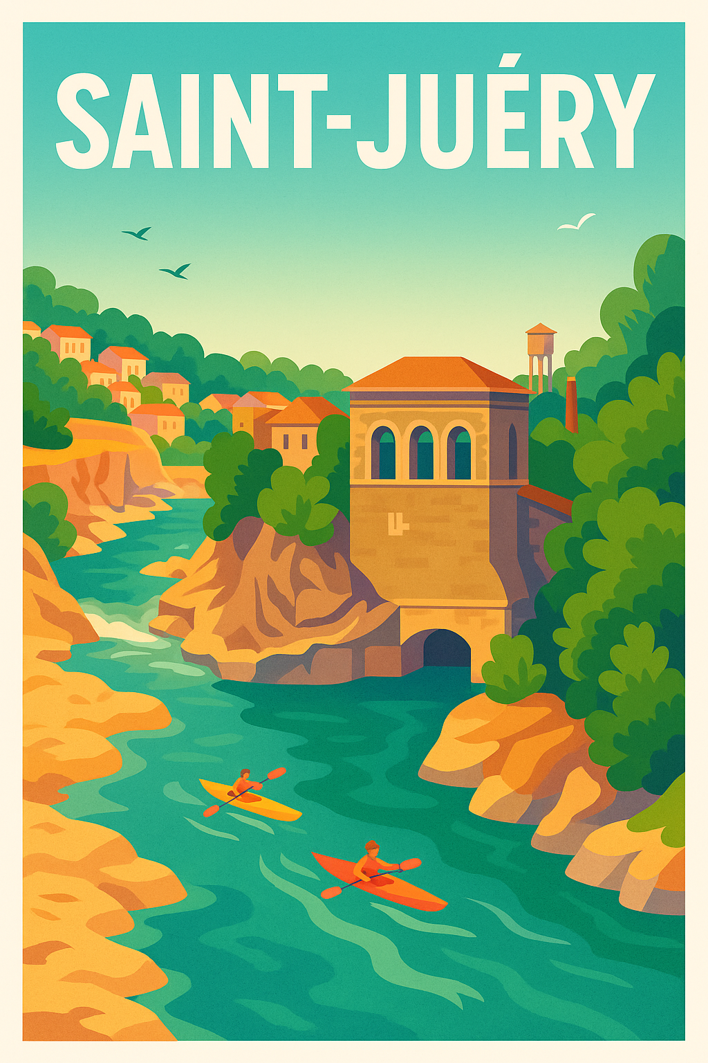 Affiche de Saint-Juéry - Évasion et nature au fil de l'eau
