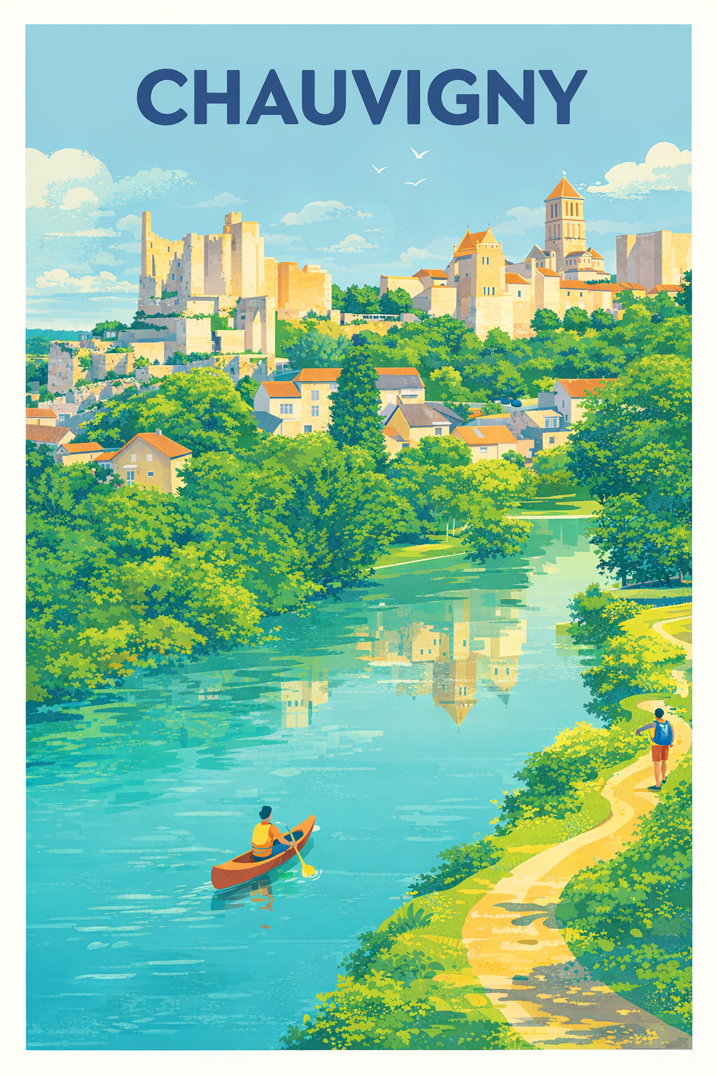 Affiche de Chauvigny - Un havre de paix entre nature et histoire